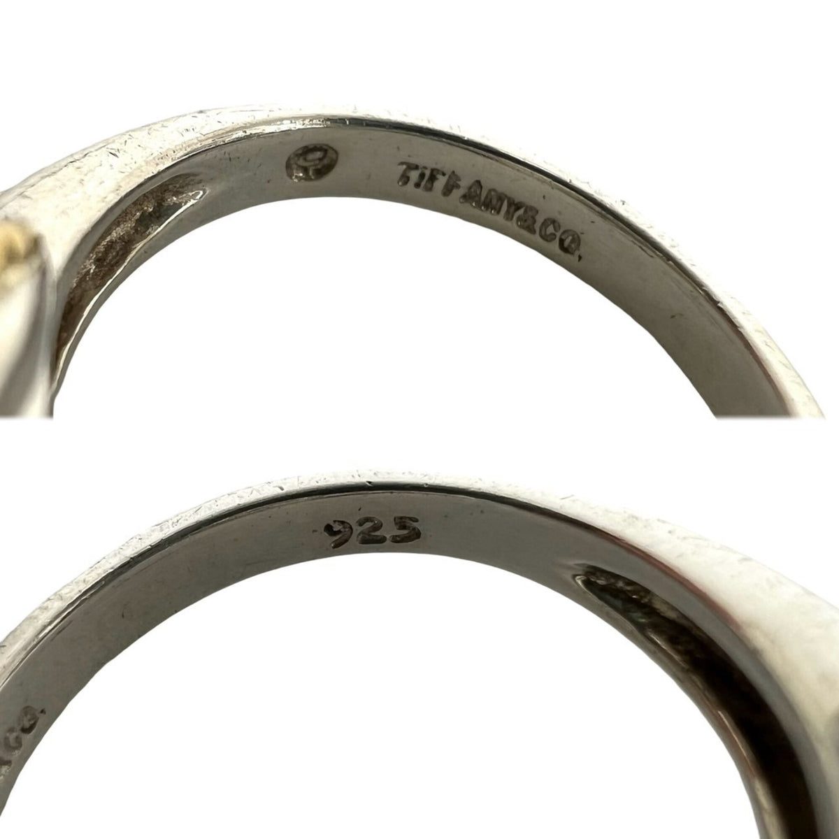 Tiffany Gold Silver Yellow Gold (18K) Silver 925 Band Ring (Pre-Owned)
