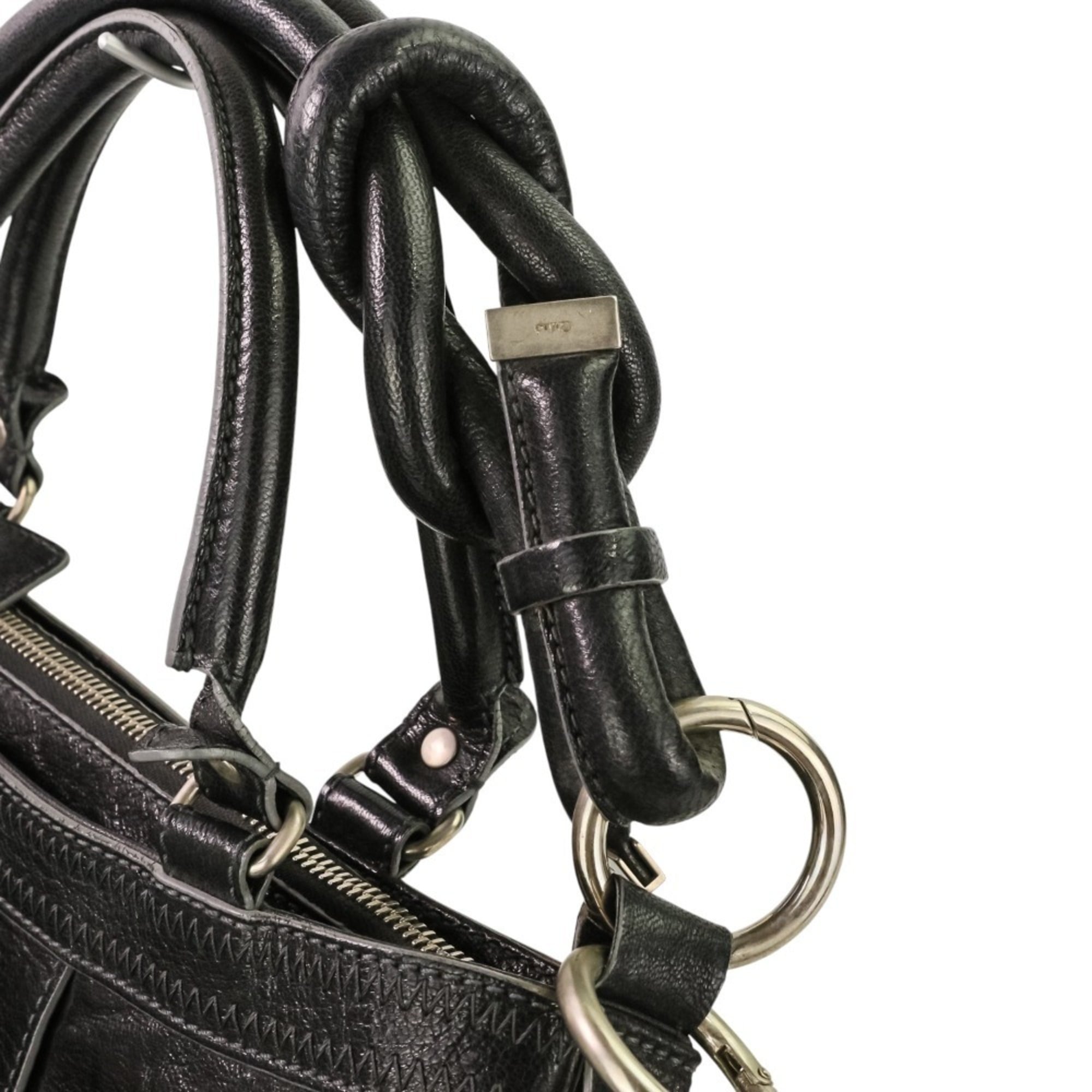 Chloé Black Leather Handbag (Pre-Owned)