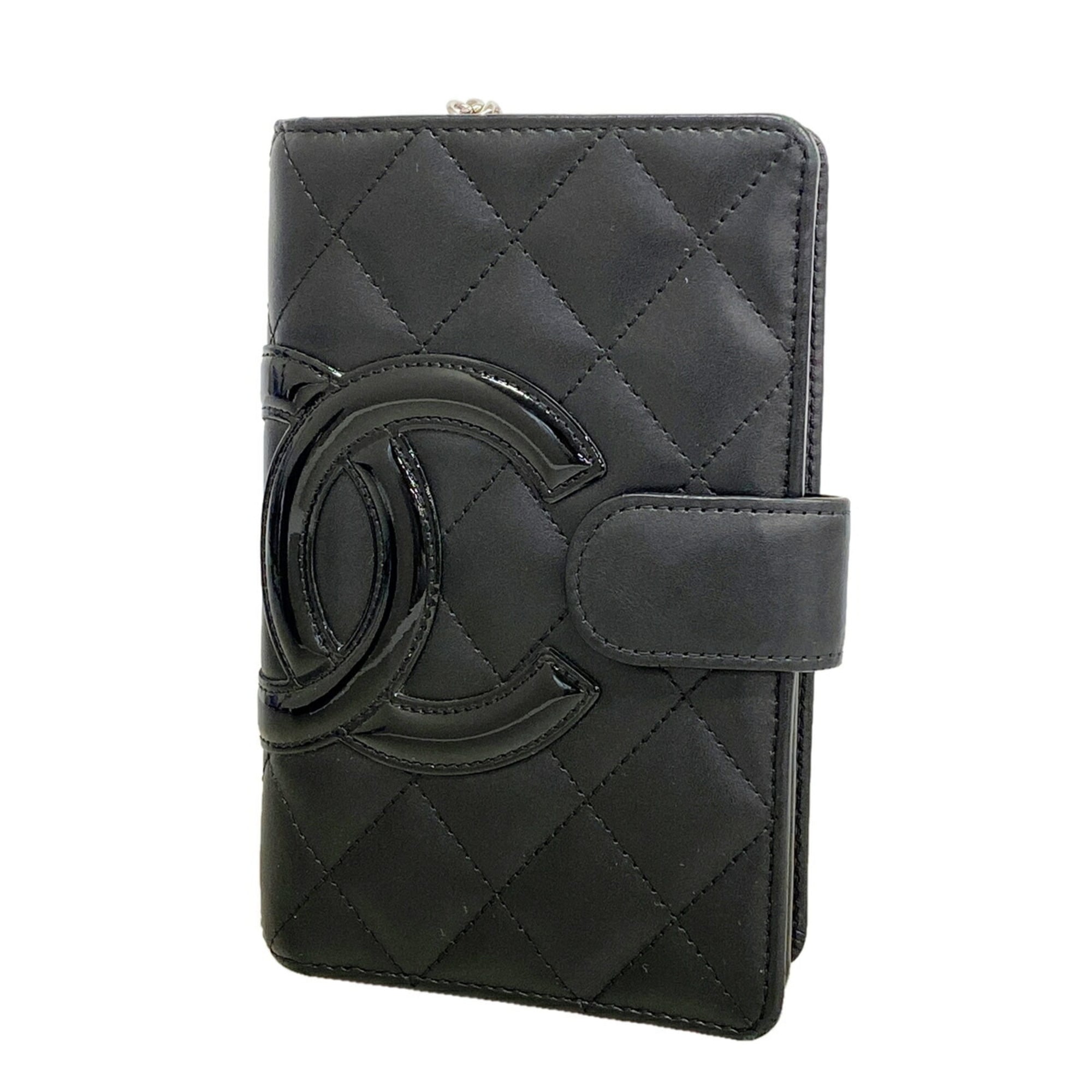 Chanel Black Leather Wallet (Bi-Fold) (Pre-Owned)