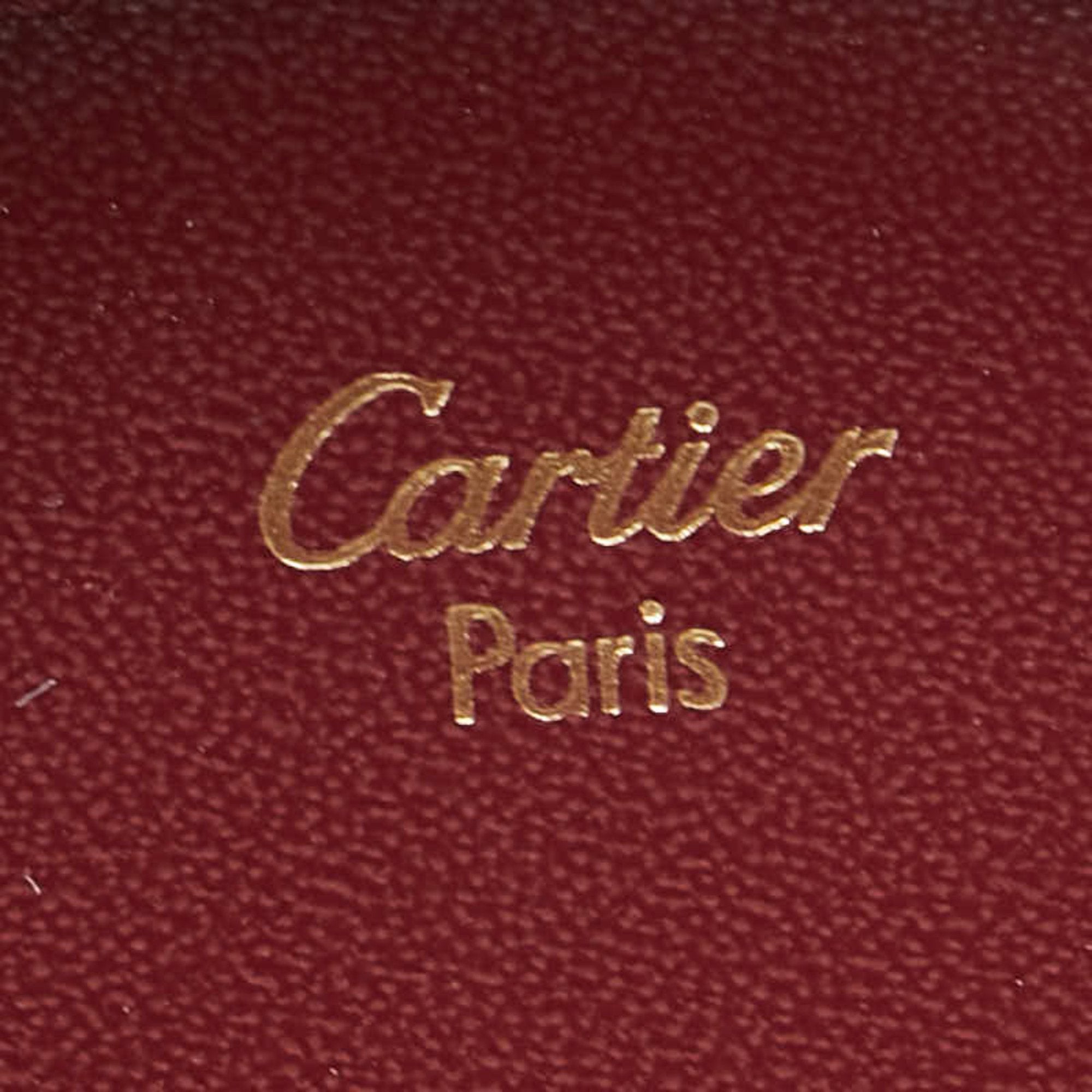 Cartier Wine Red Leather Coin Purse/Coin Case (Pre-Owned)