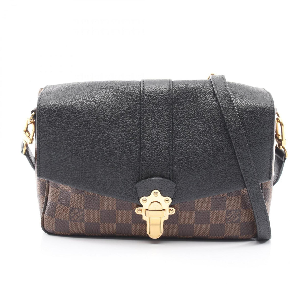 Louis Vuitton Black Brown Damier Canvas Noir Coated Canvas Handbag Shoulder Bag (Pre-Owned)