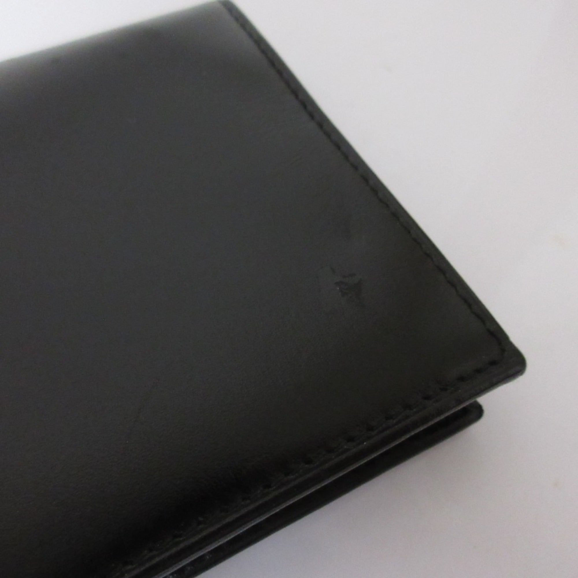 Cartier Black Leather Long Wallet (Bi-Fold) (Pre-Owned)