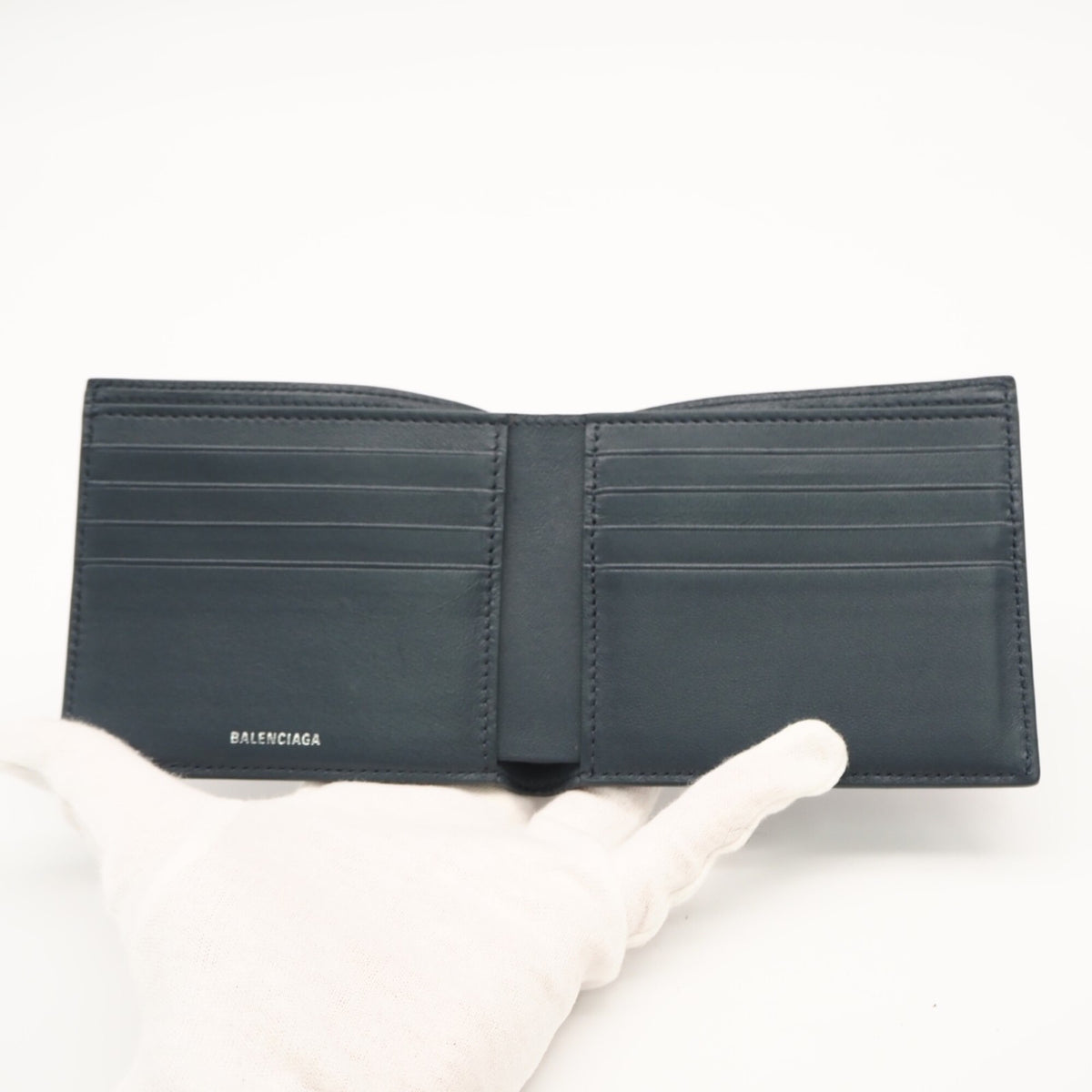 Balenciaga Blue Leather Wallet (Bi-Fold) (Pre-Owned)