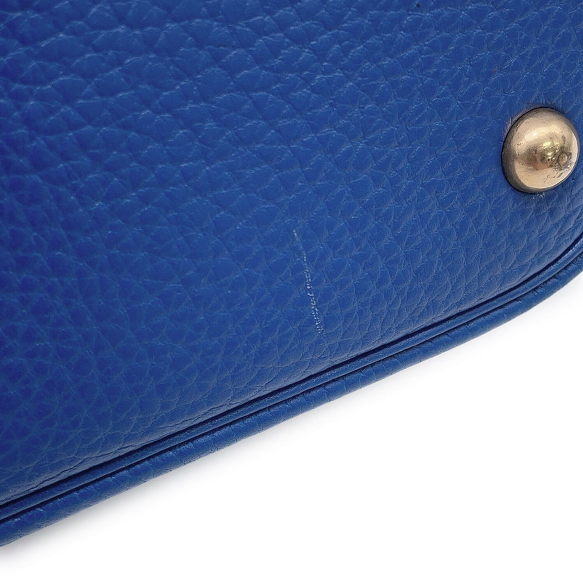 Hermes Bolide Blue Ardennes Leather Handbag Shoulder Bag (Pre-Owned)