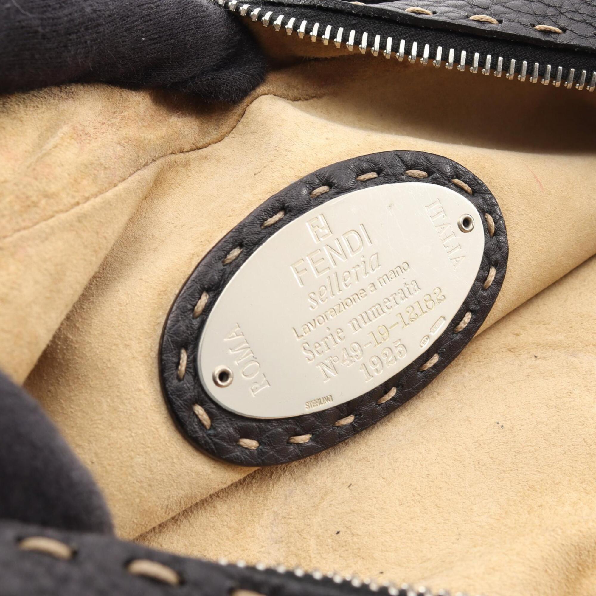 Fendi Black Leather Handbag Shoulder Bag (Pre-Owned)