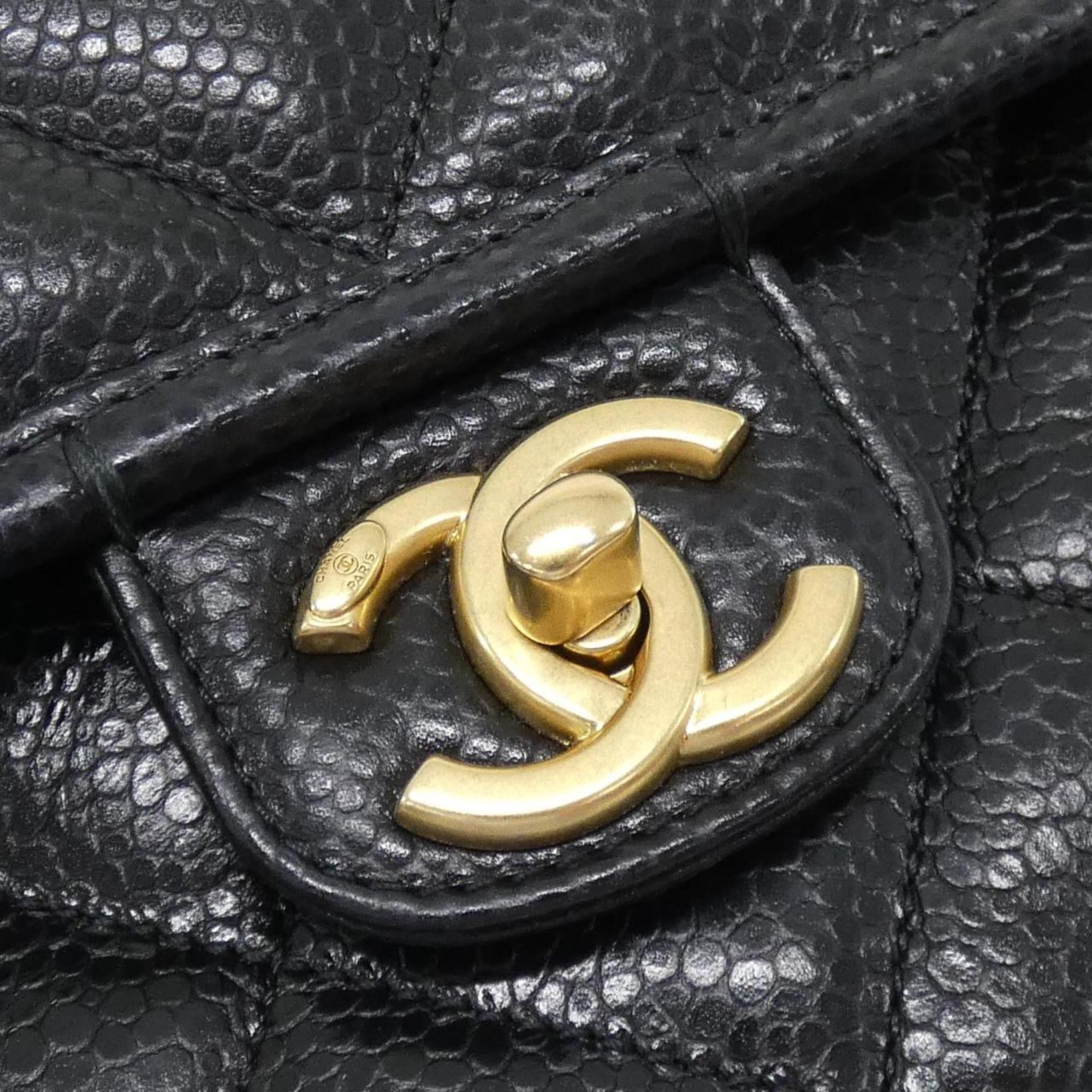 Chanel Black Grained Calfskin Backpack (Pre-Owned)