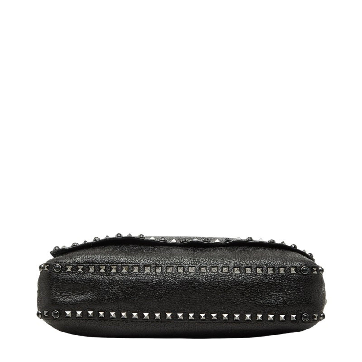 Valentino Black Purple Leather Shoulder Bag (Pre-Owned)