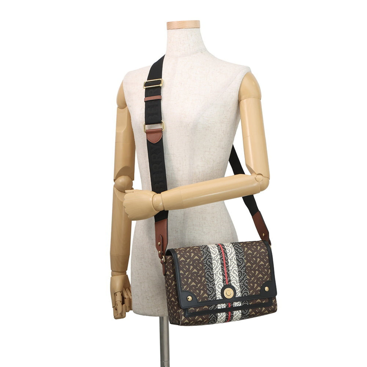 Burberry Brown Multi-Color Pvc Leather Handbag Shoulder Bag (Pre-Owned)