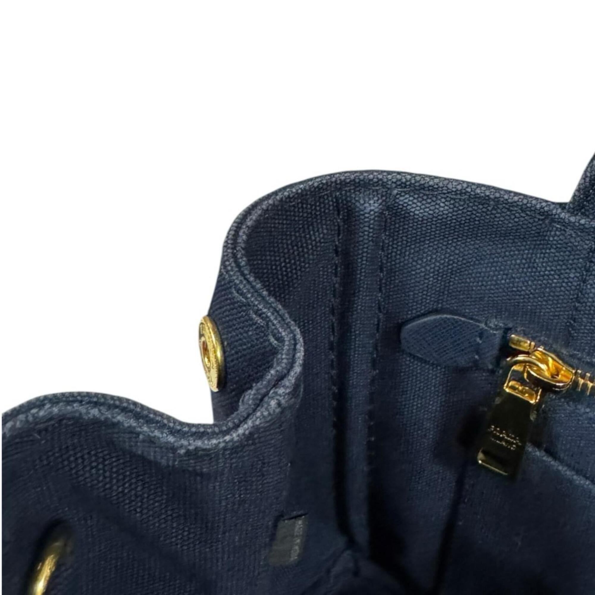 Prada Navy Canvas Shoulder Bag (Pre-Owned)