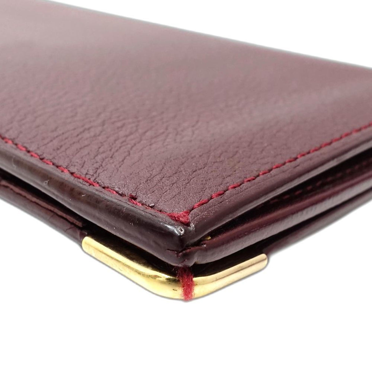Cartier Bordeaux Leather Long Bill Wallet (Bi-Fold) (Pre-Owned)