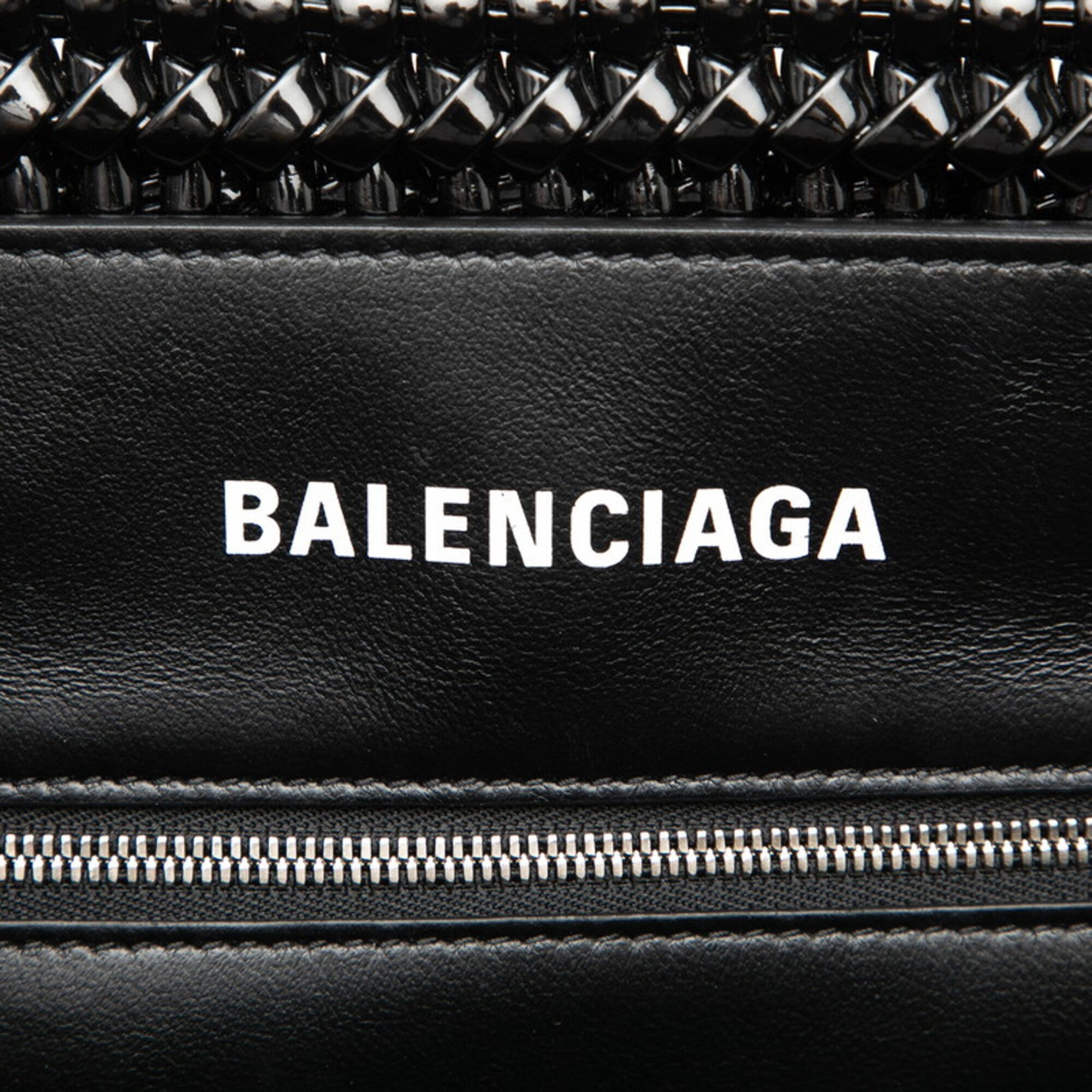 Balenciaga Black Leather Shoulder Bag Tote Bag (Pre-Owned)