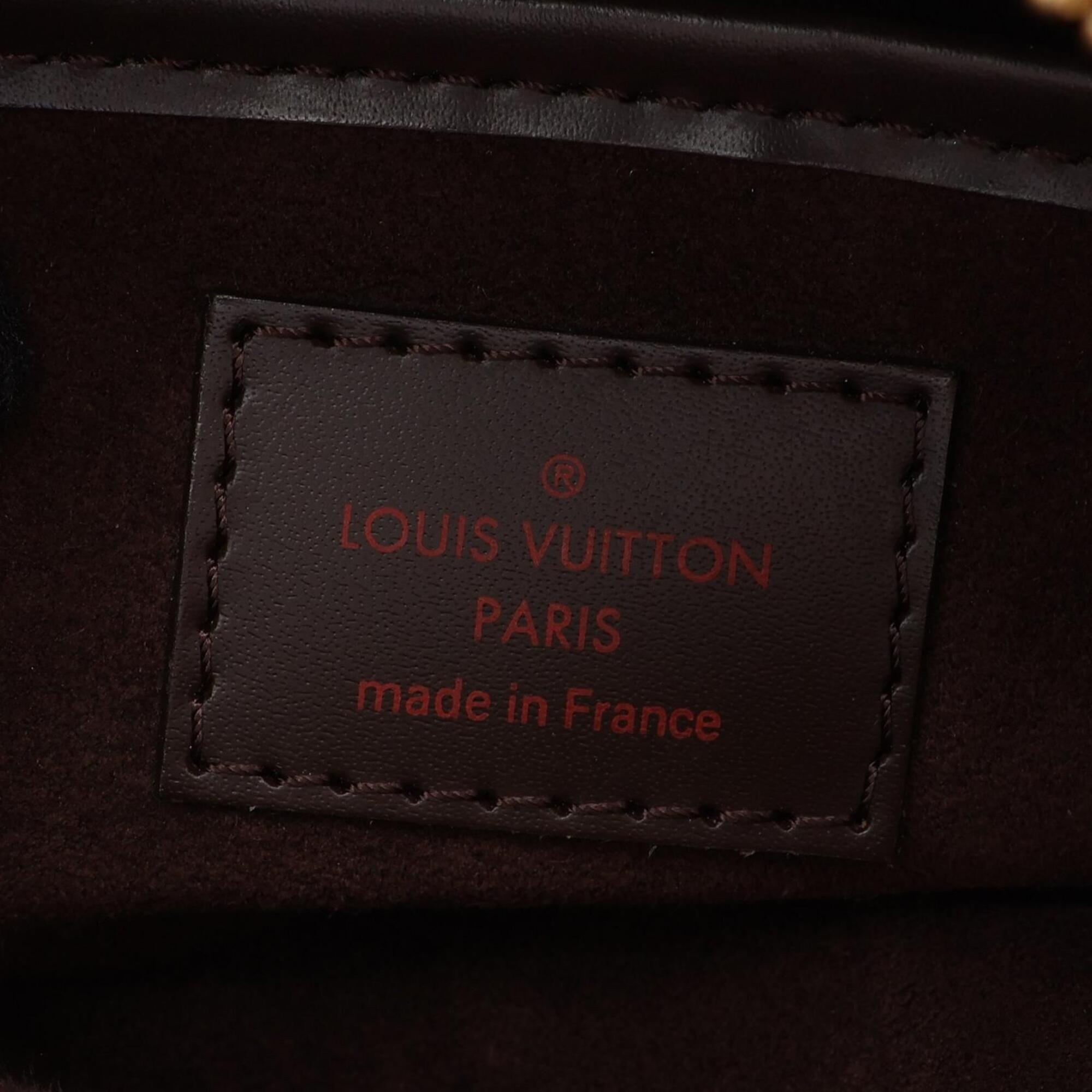 Louis Vuitton Brown Coated Canvas Clutch Bag Handbag (Pre-Owned)