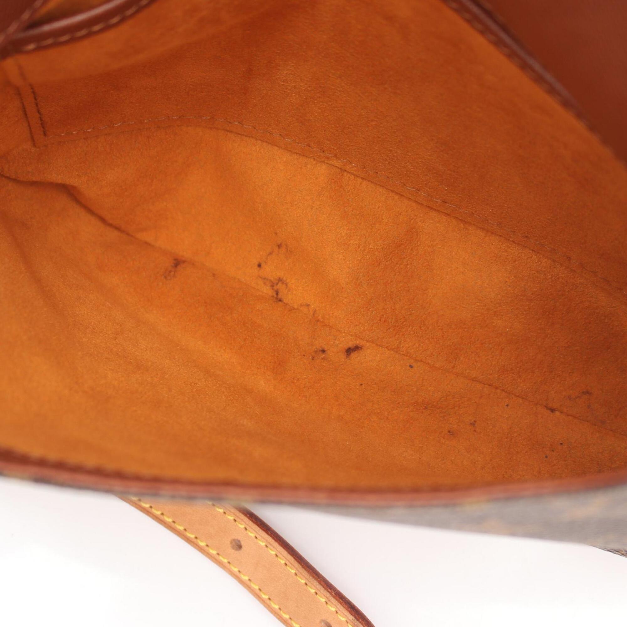 Louis Vuitton Brown Coated Canvas Leather Handbag Shoulder Bag (Pre-Owned)