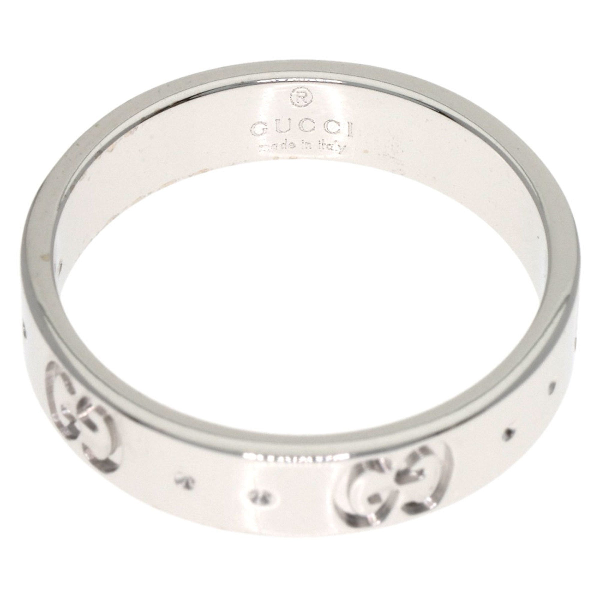 Gucci Icon White Gold (18K) Band Ring (Pre-Owned)