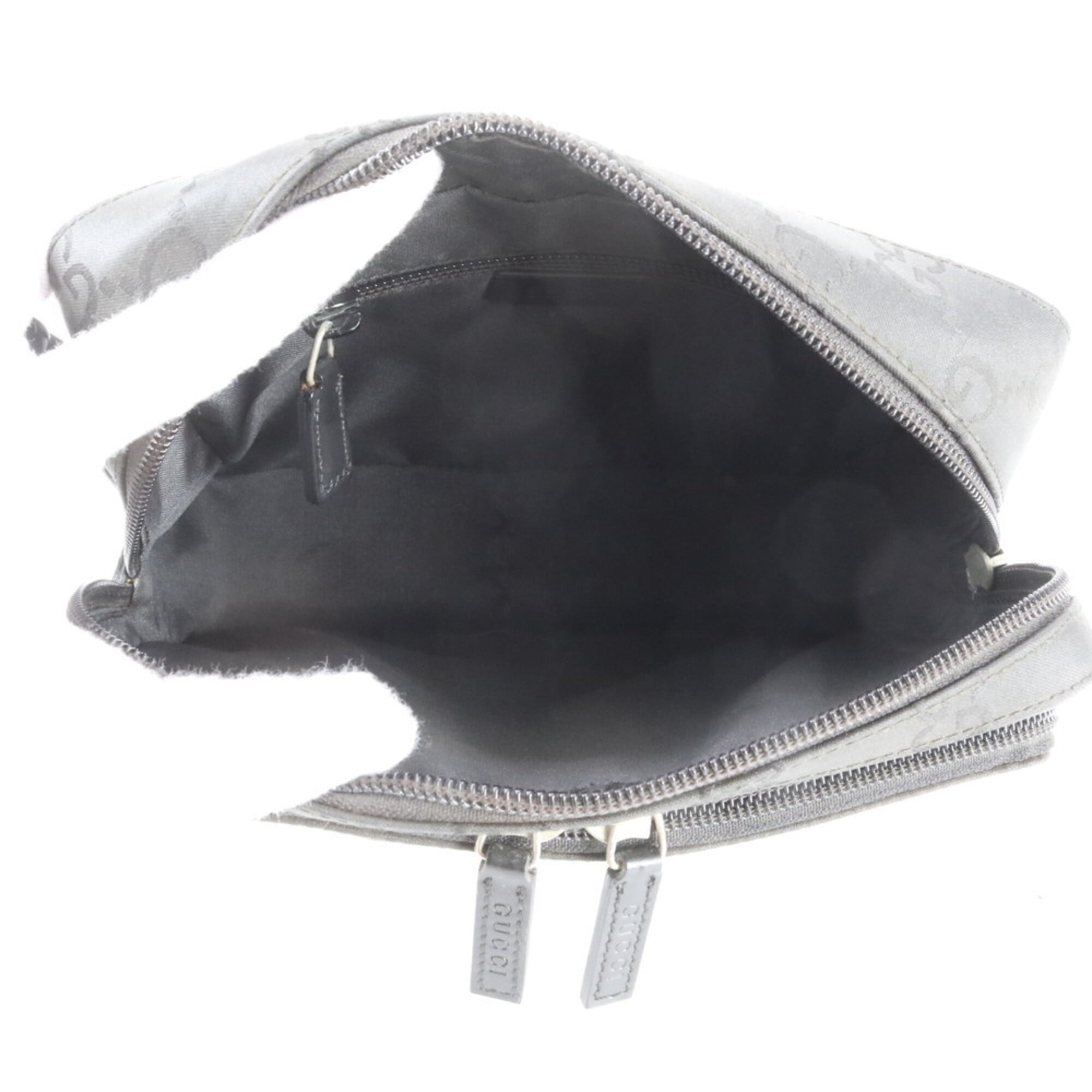 Gucci Black Nylon Leather Clutch Bag Pouch (Pre-Owned)