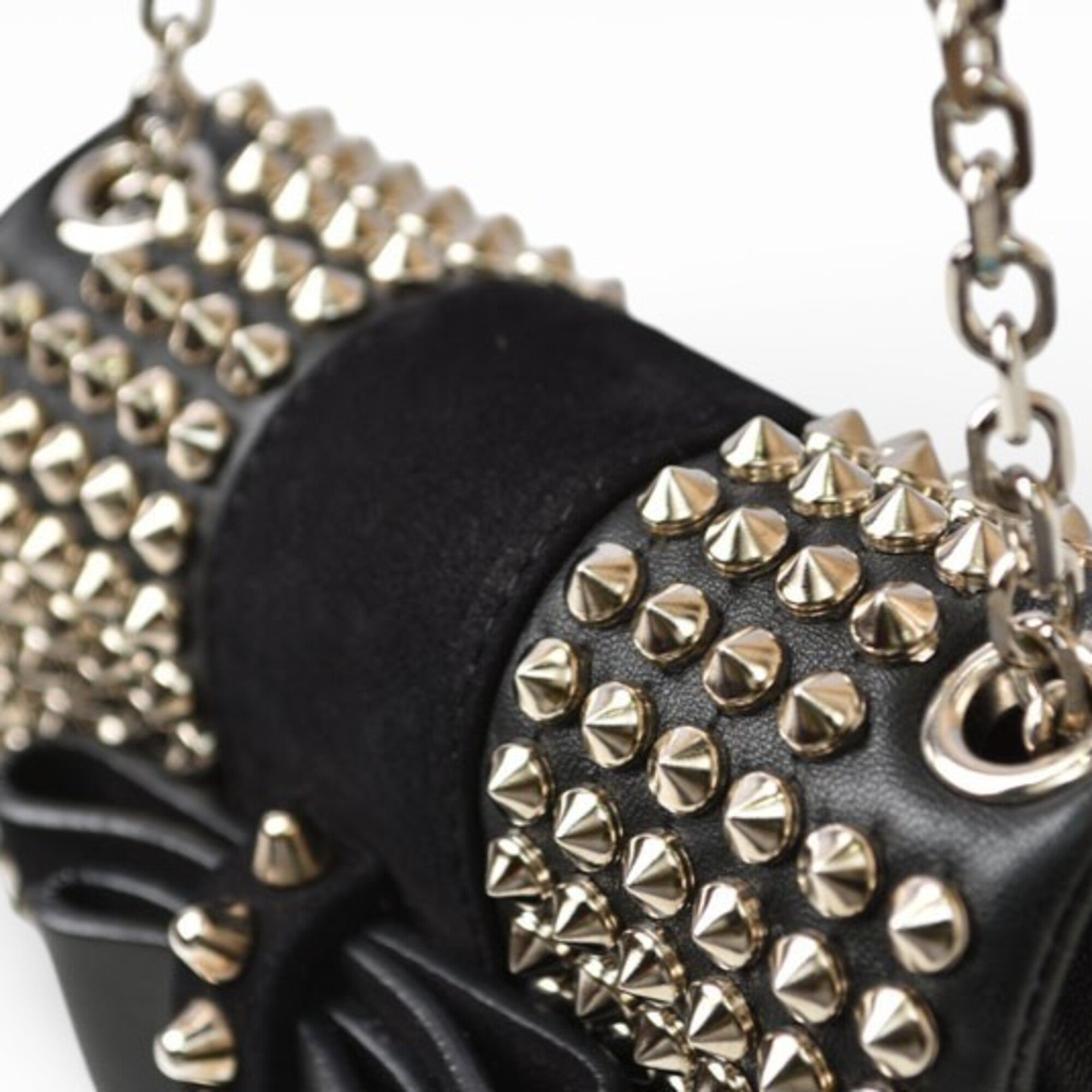 Christian Louboutin Black Leather Shoulder Bag (Pre-Owned)