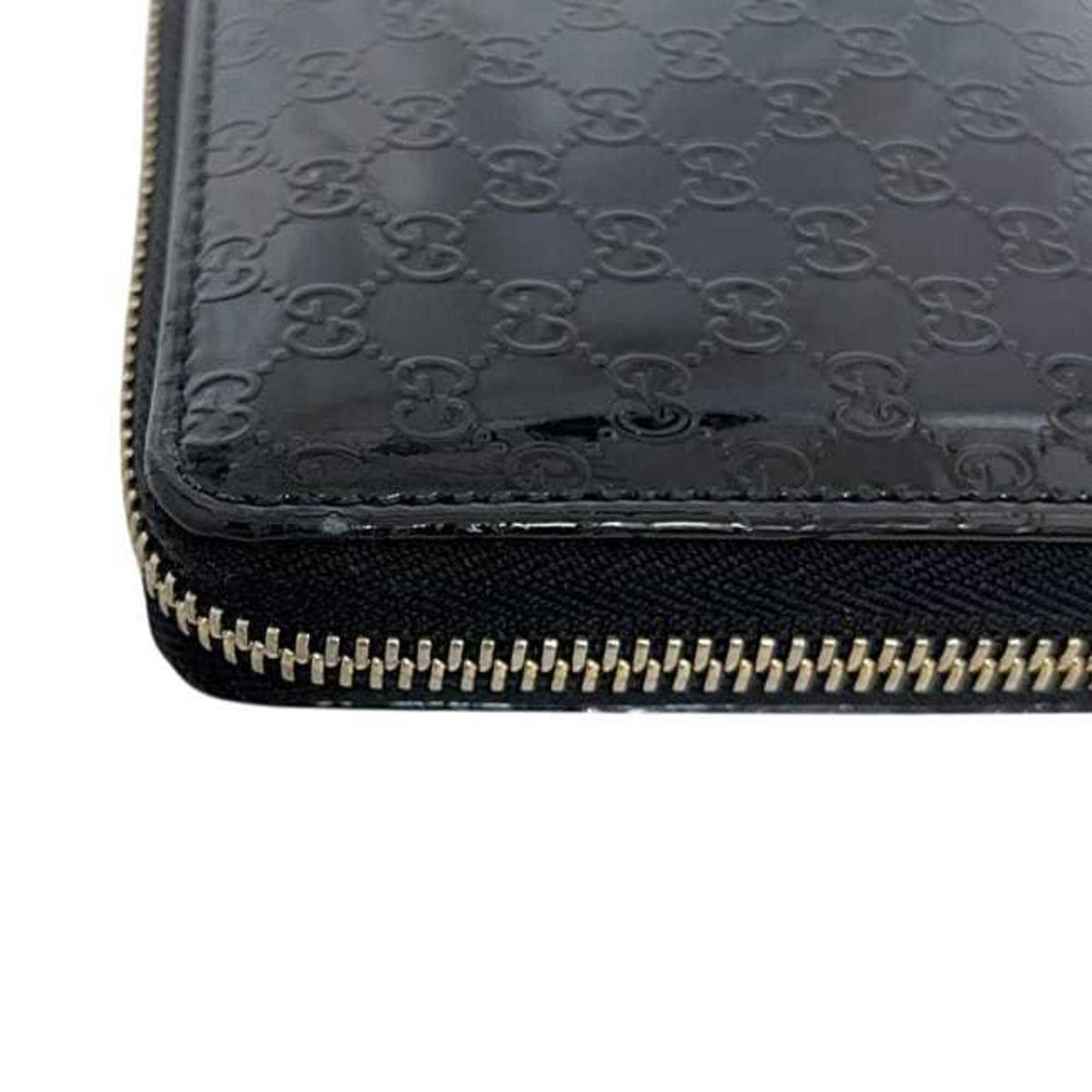 Gucci Black Patent Leather Long Wallet (Bi-Fold) (Pre-Owned)