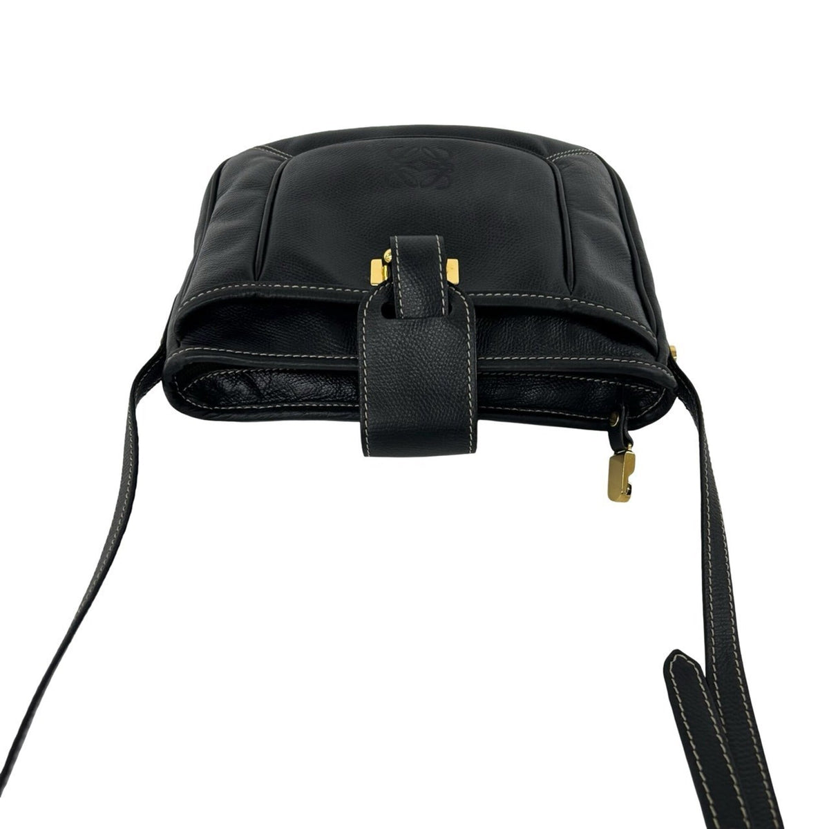 Loewe Black Leather Crossbody Bag Pochette Shoulder Bag (Pre-Owned)