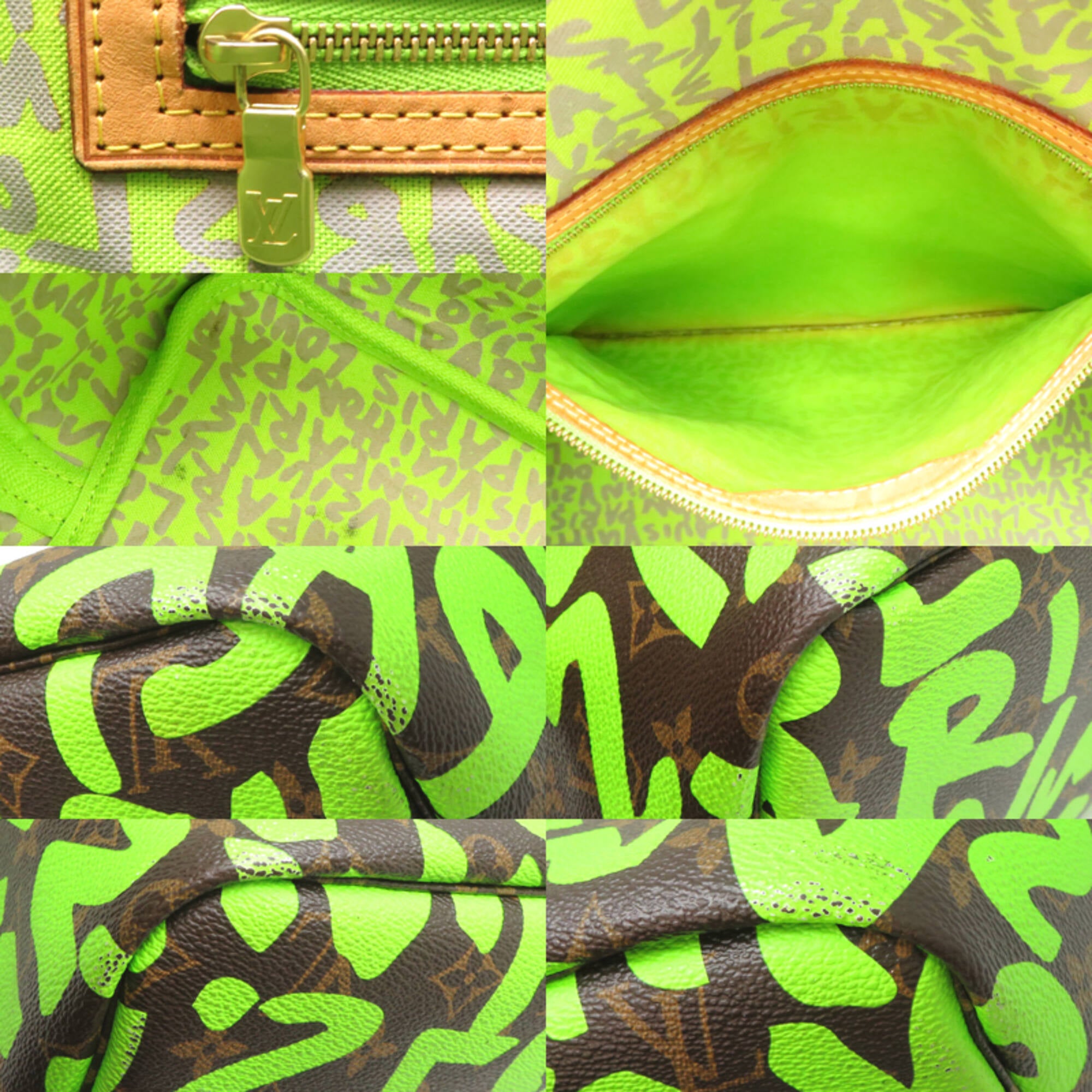 Louis Vuitton Green Monogram Graffiti Tote Bag (Pre-Owned)