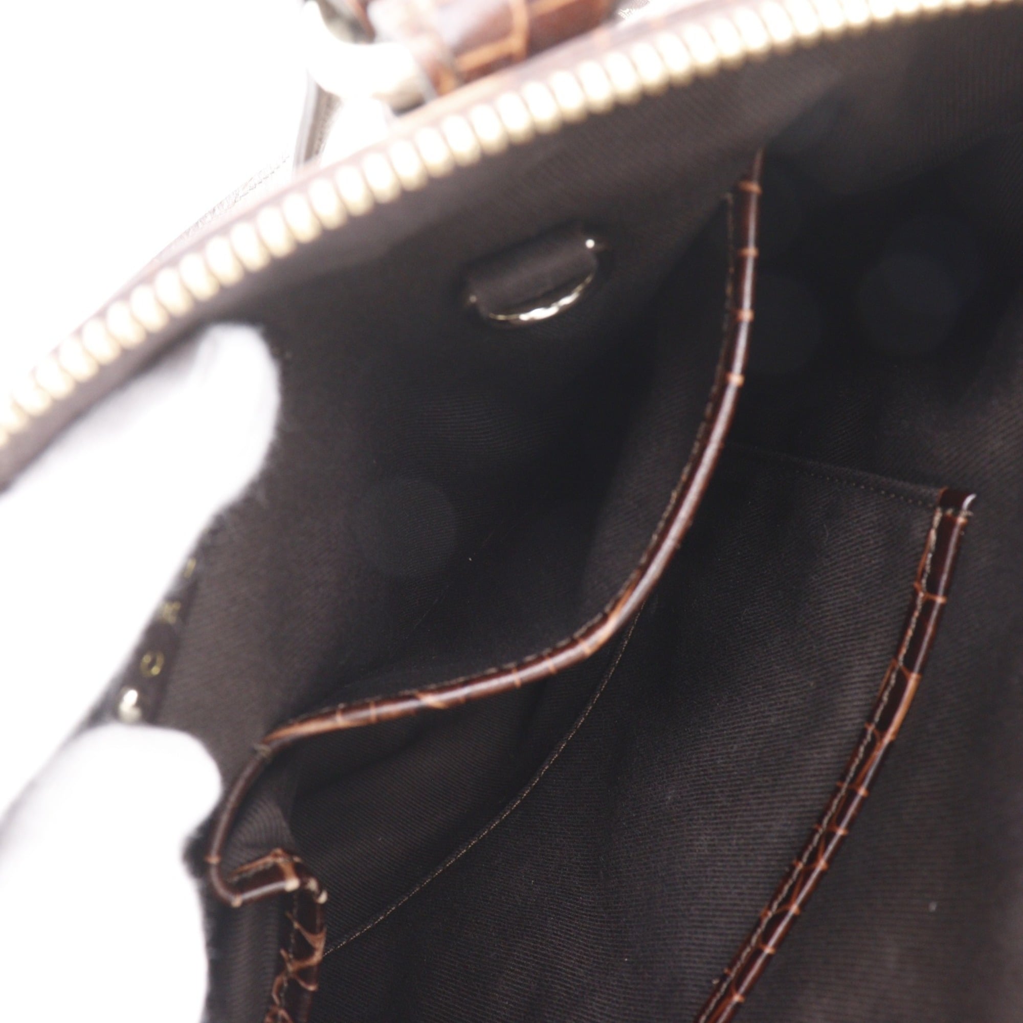 Celine Brown Nylon Canvas Leather Tote Bag (Pre-Owned)