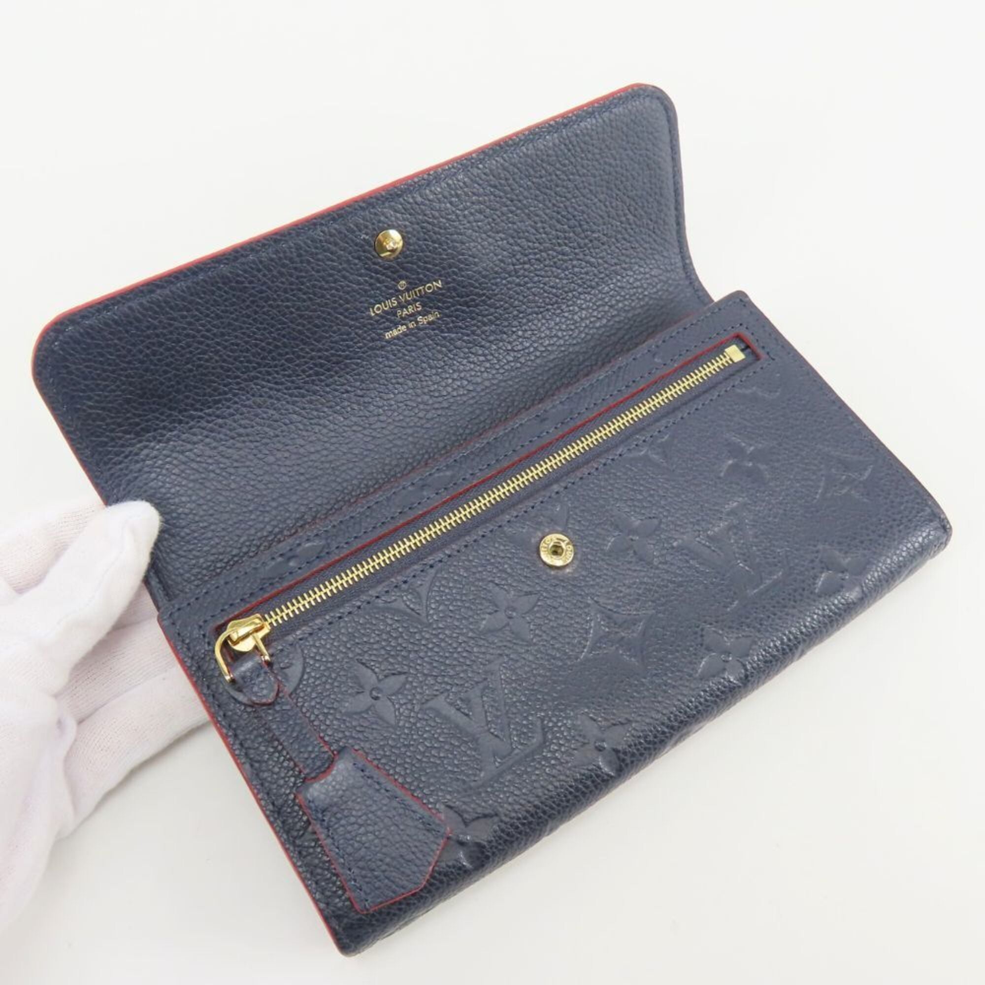 Louis Vuitton Galle Marine Rouge Monogram Empreinte Long Wallet (Bi-Fold) (Pre-Owned)