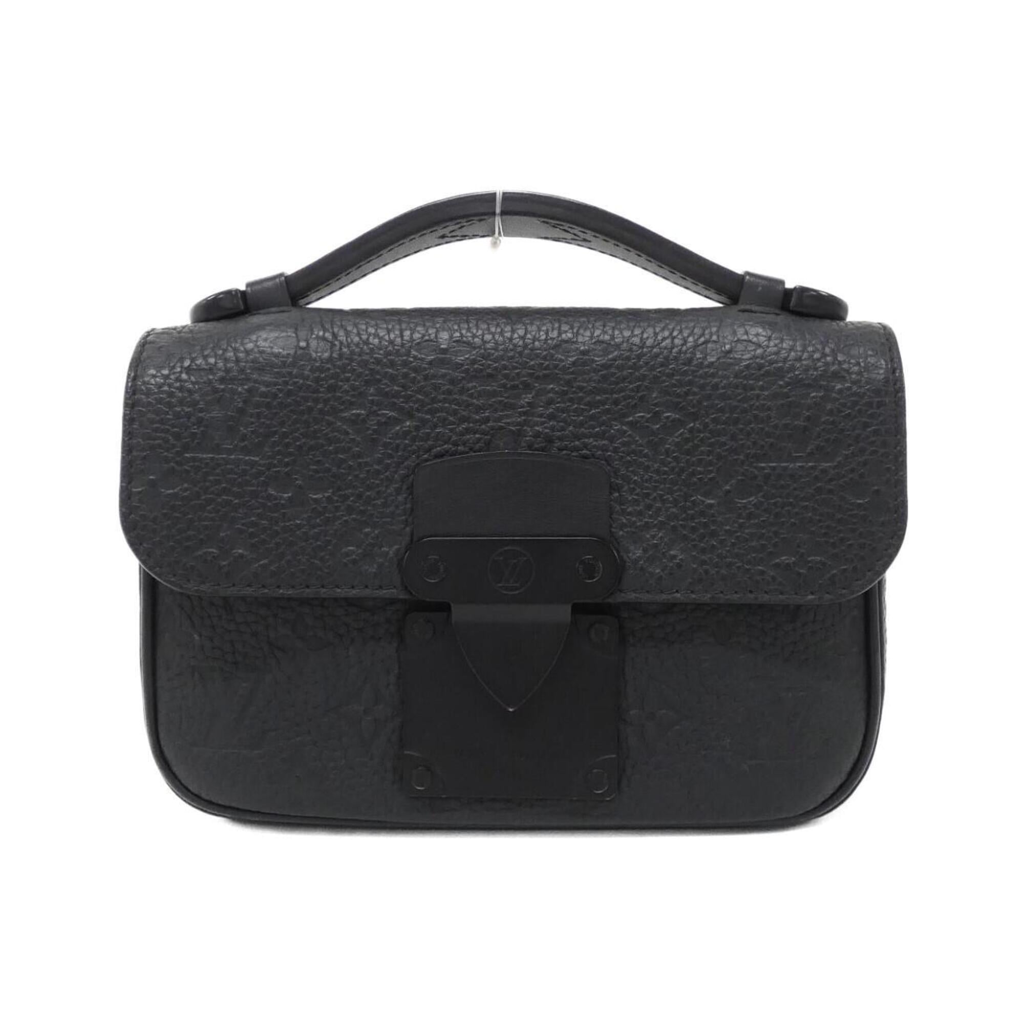 Louis Vuitton Black Monogram Leather Handbag (Pre-Owned)