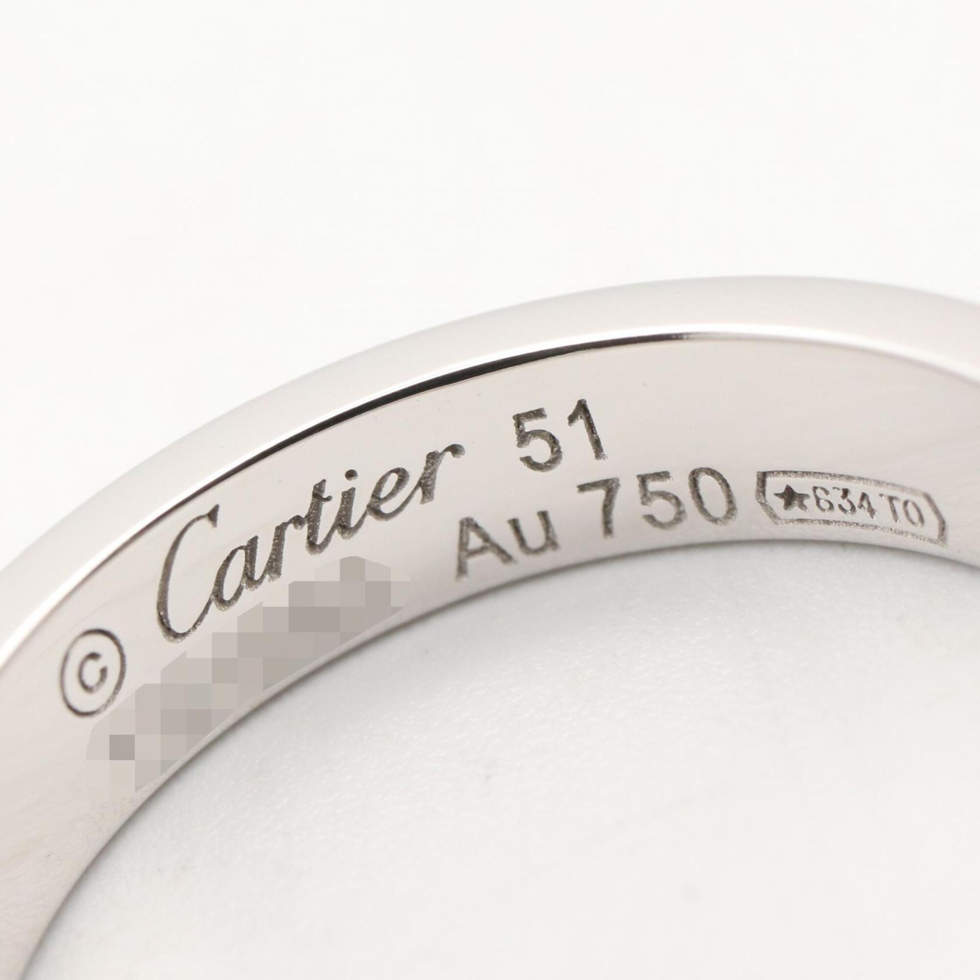 Cartier Silver Clear White Gold (18K) Band Ring (Pre-Owned)