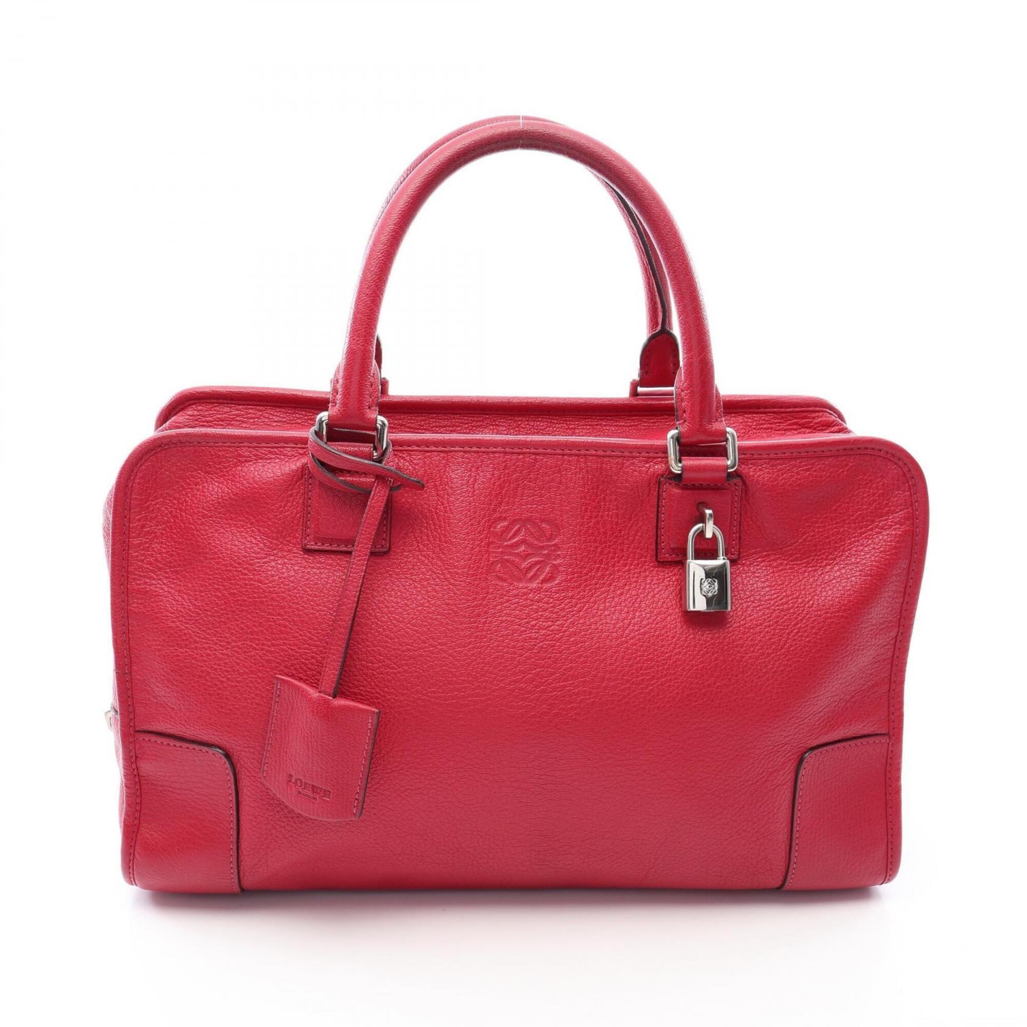 Loewe Red Color Leather Handbag (Pre-Owned)