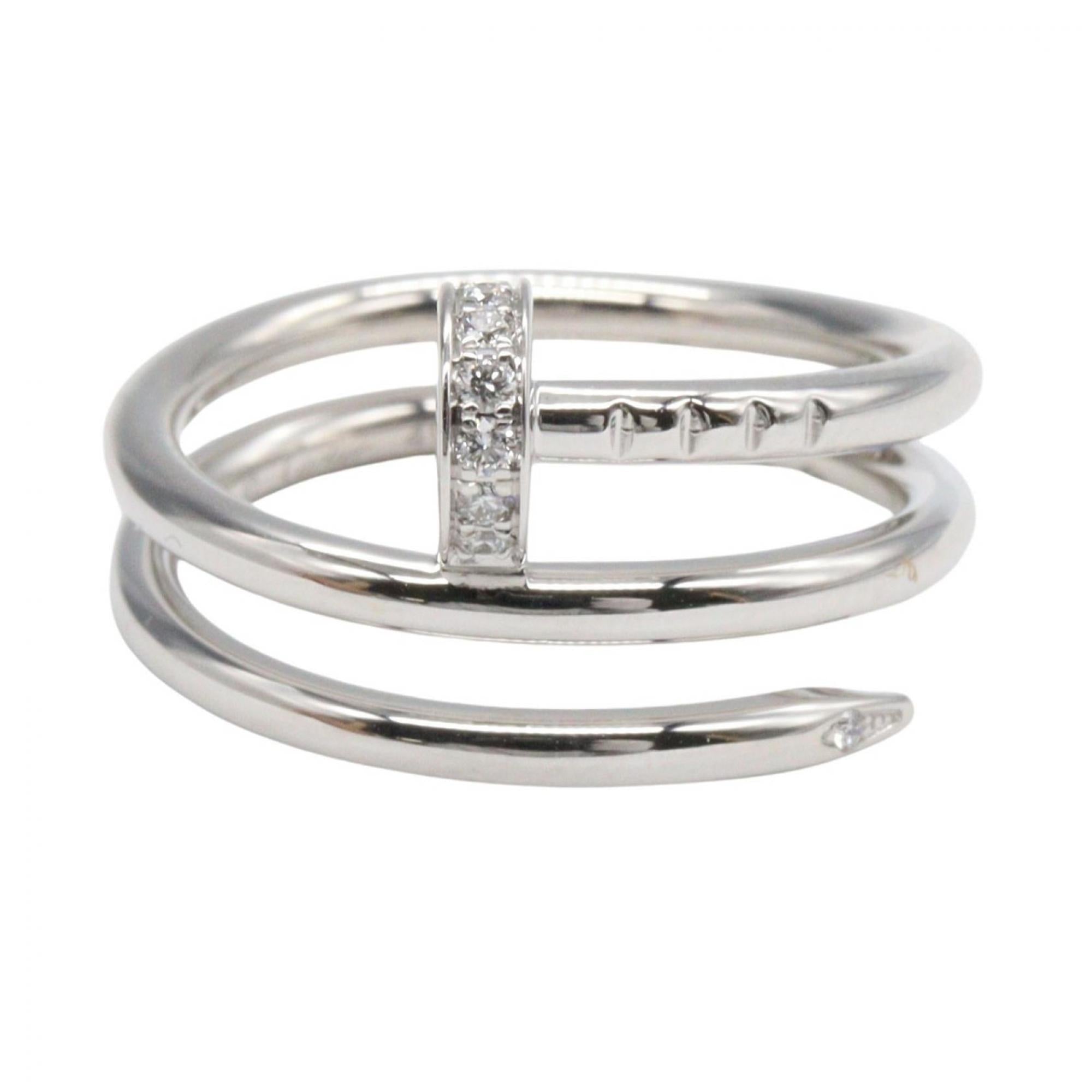 Cartier Silver Clear Band Ring (Pre-Owned)