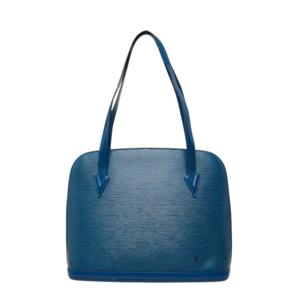 Louis Vuitton Toledo Blue Leather Shoulder Bag Tote Bag (Pre-Owned)