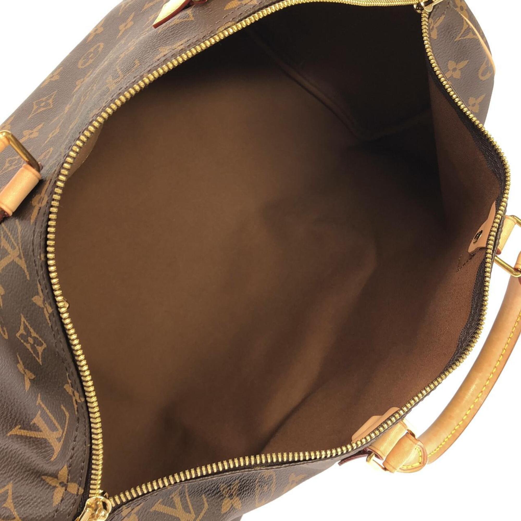 Louis Vuitton Brown Coated Canvas Boston Bag (Pre-Owned)