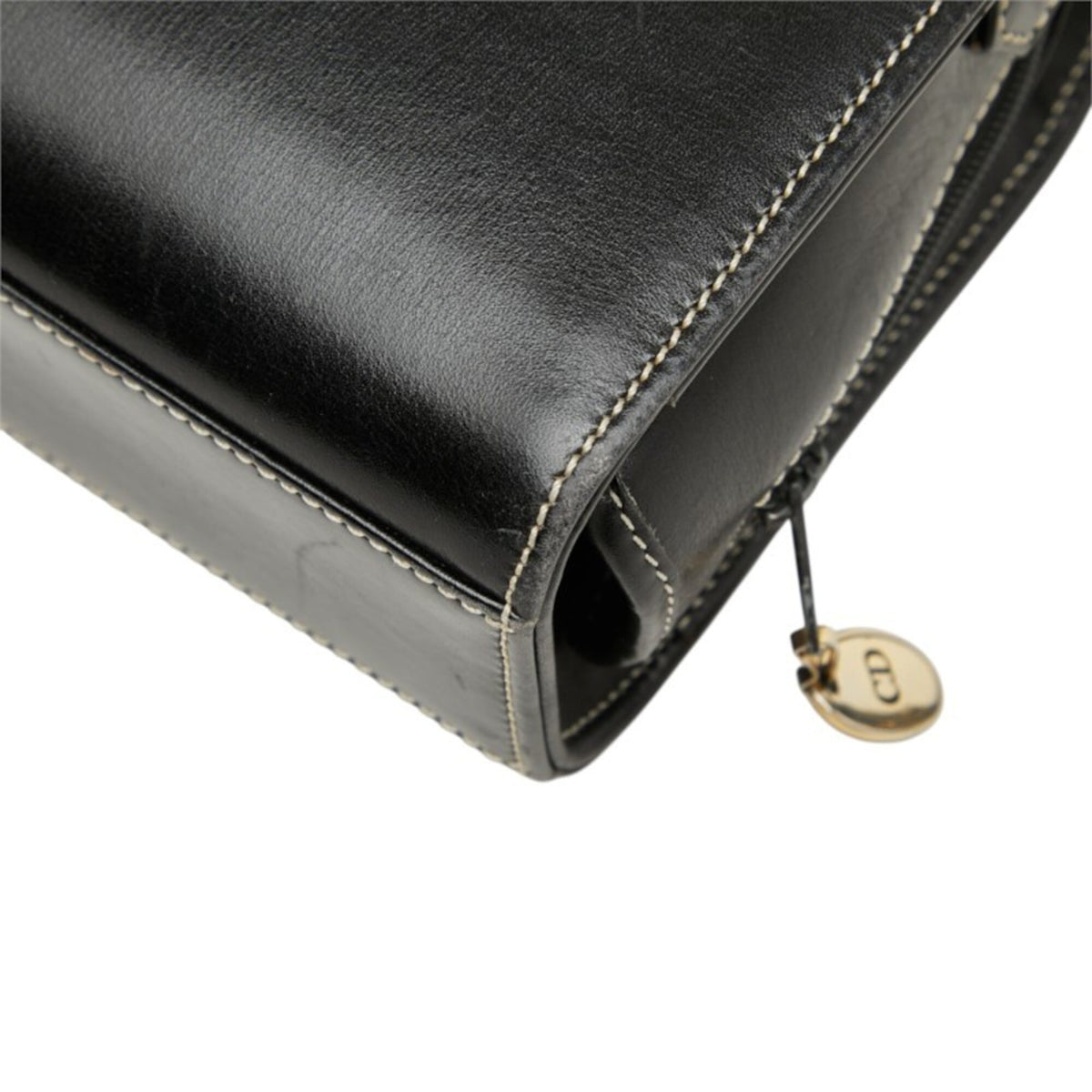 Christian Dior Black Leather Shoulder Bag (Pre-Owned)