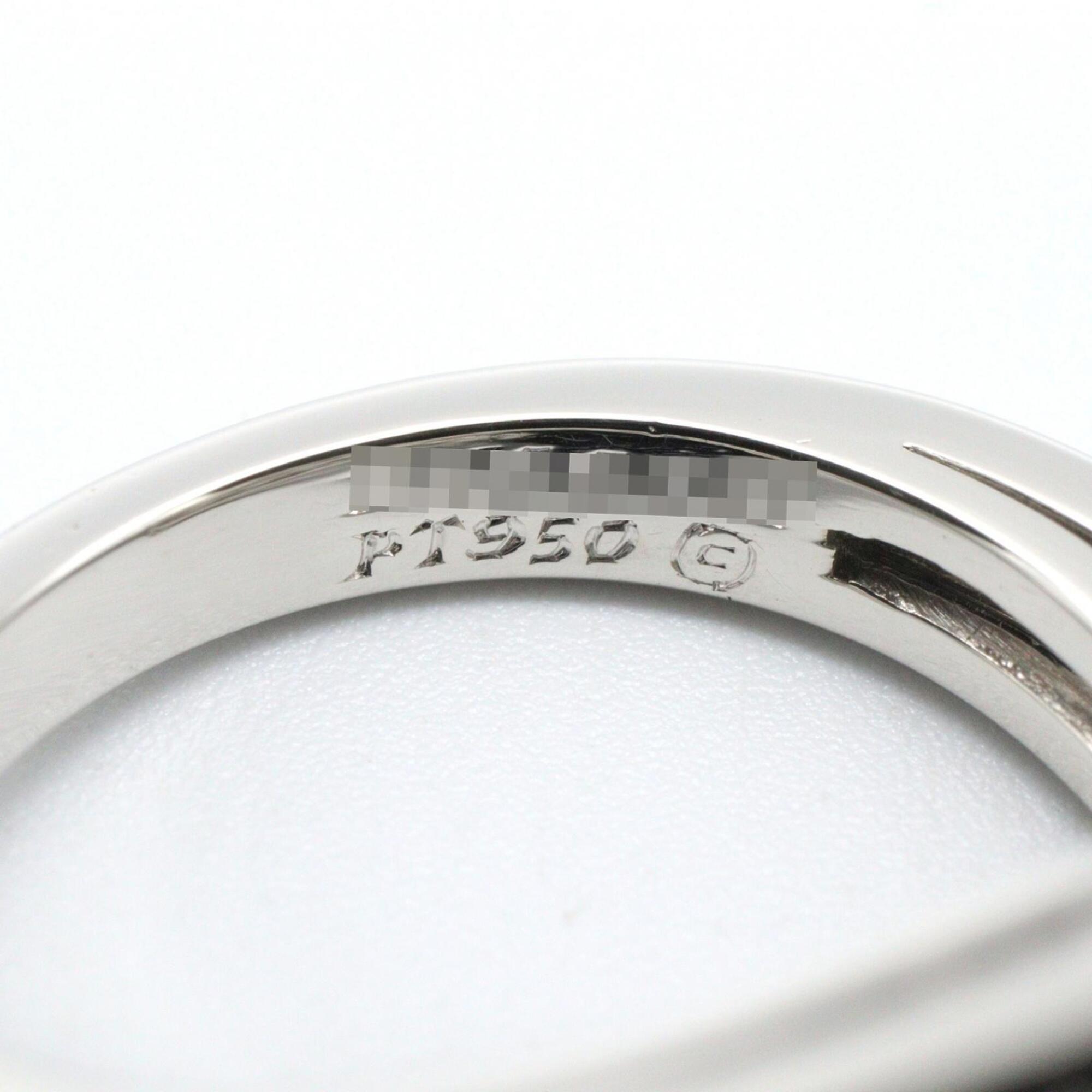 Van Cleef & Arpels Silver Clear Platinum 950 Band Ring (Pre-Owned)