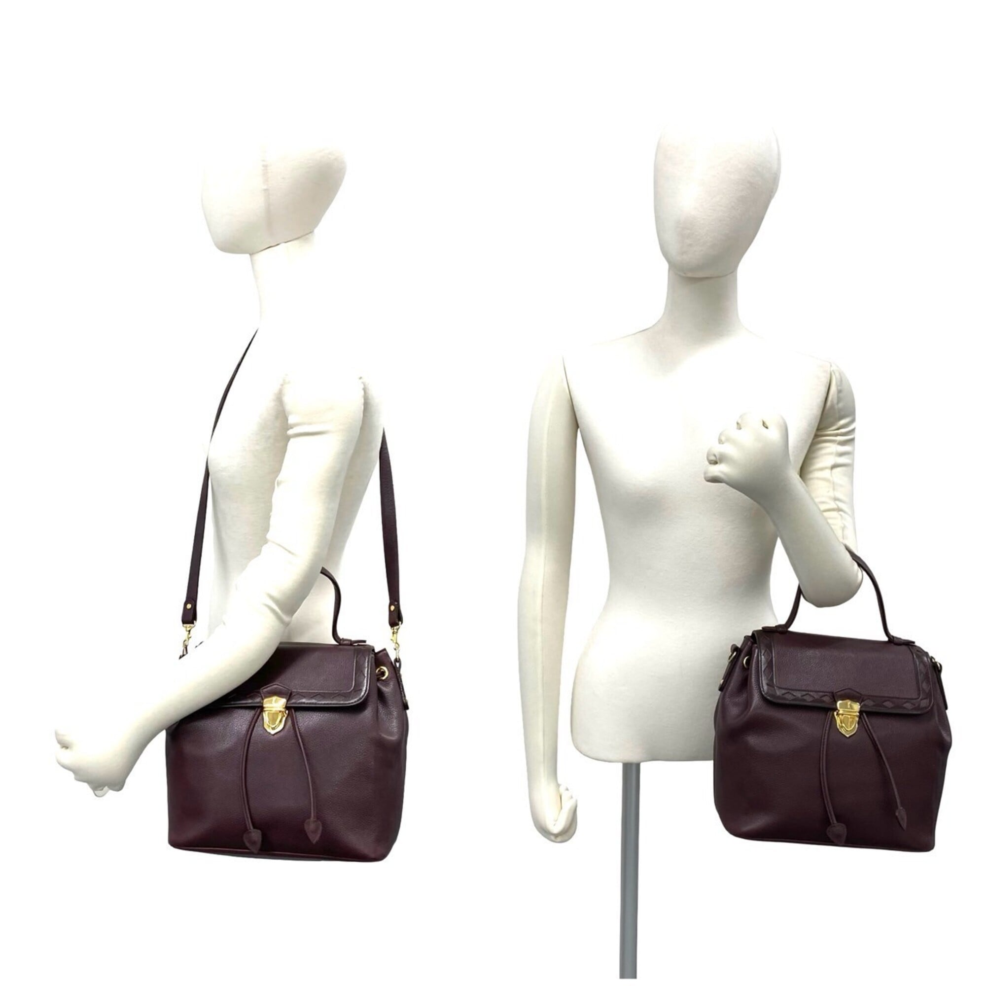 Yves Saint Laurent Brown Leather Handbag Shoulder Bag (Pre-Owned)