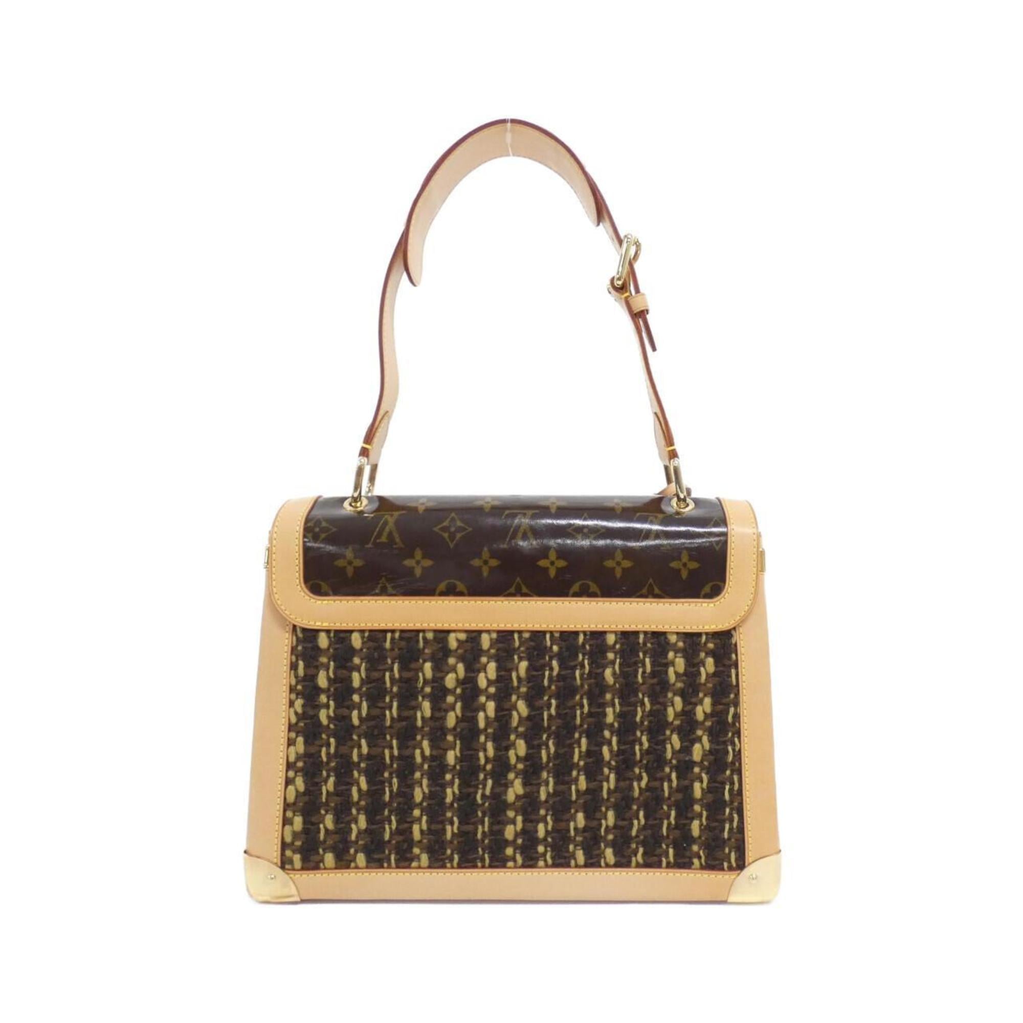 Louis Vuitton Brown Pvc Tweed Handbag (Pre-Owned)