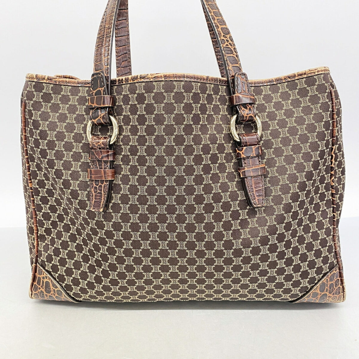 Celine Brown Nylon Canvas Tote Bag (Pre-Owned)