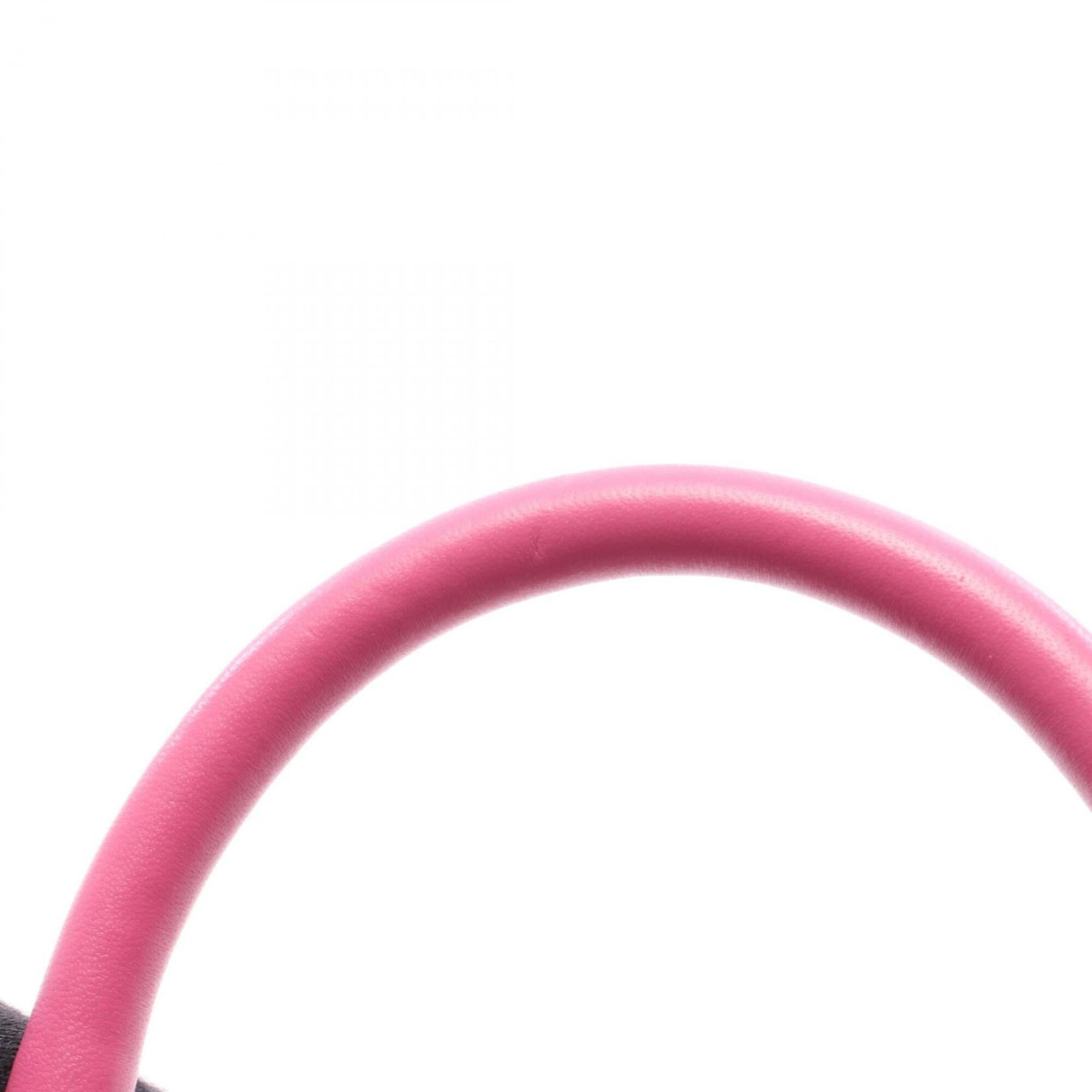 Miu Miu Pink White Leather Handbag (Pre-Owned)