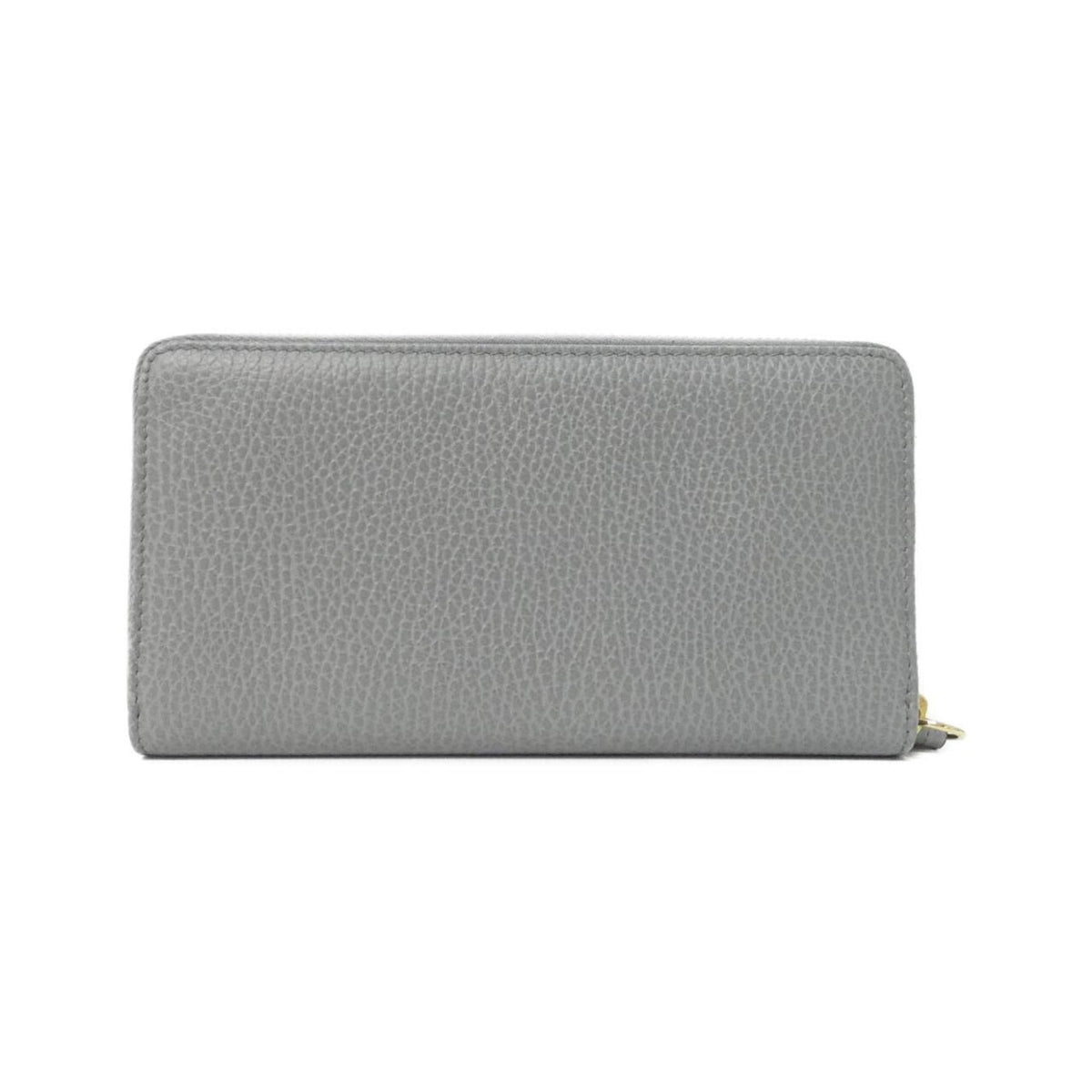 Gucci Gray Leather Long Wallet (Bi-Fold) (Pre-Owned)
