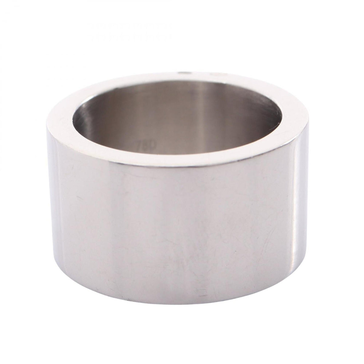 Dolce & Gabbana Silver Black Metal Band Ring (Pre-Owned)