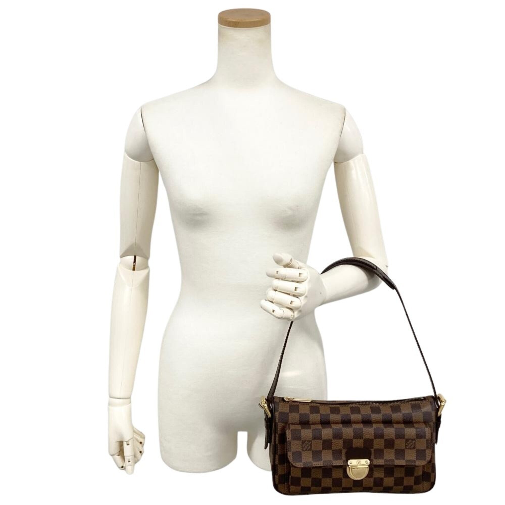 Louis Vuitton Damier Brown Damier Canvas Ebene Damier Canvas Shoulder Bag (Pre-Owned)