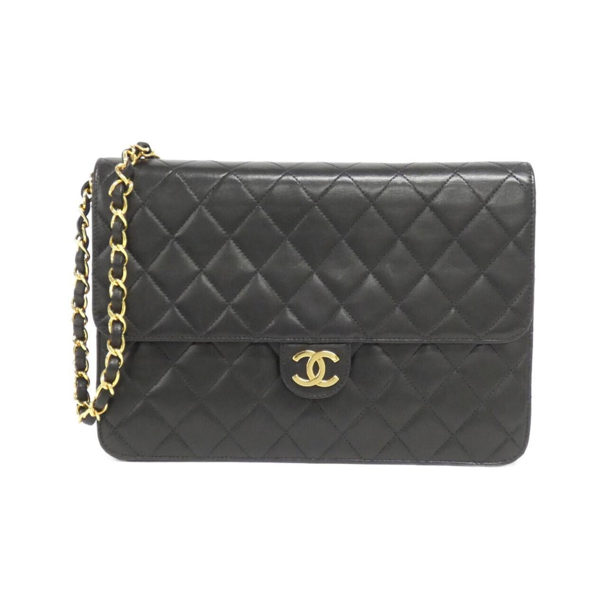 Chanel Black Leather Shoulder Bag (Pre-Owned)