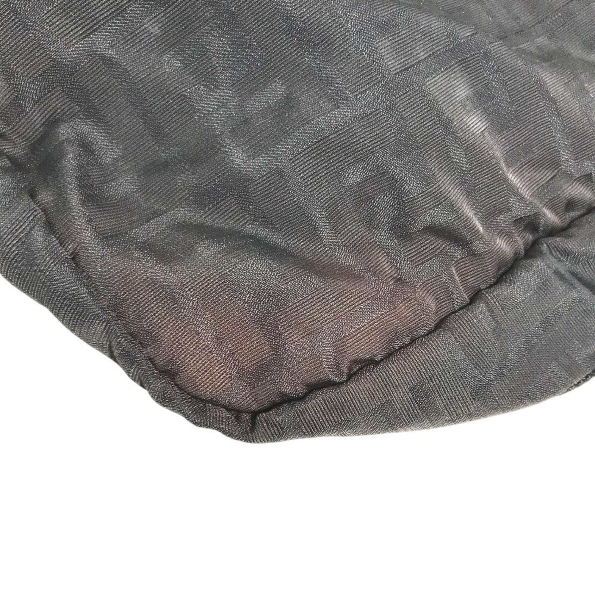 Fendi Zucca Black Nylon Boston Bag (Pre-Owned)