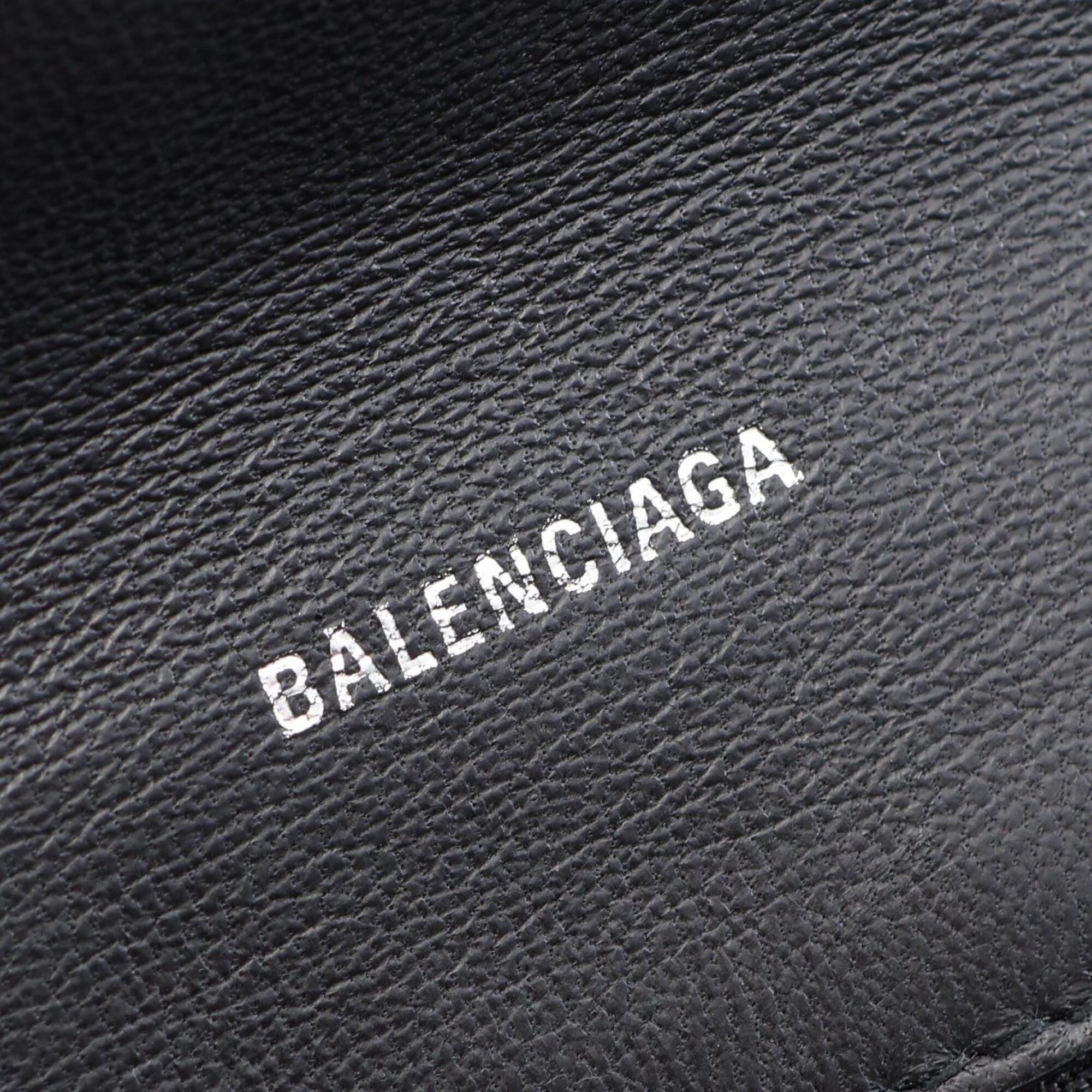 Balenciaga Black Leather Handbag Shoulder Bag (Pre-Owned)
