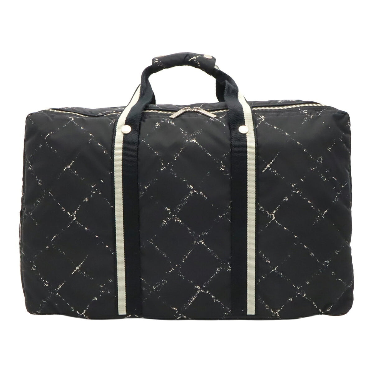 Chanel Black Red Color Travel Line Boston Bag Shoulder Bag (Pre-Owned)