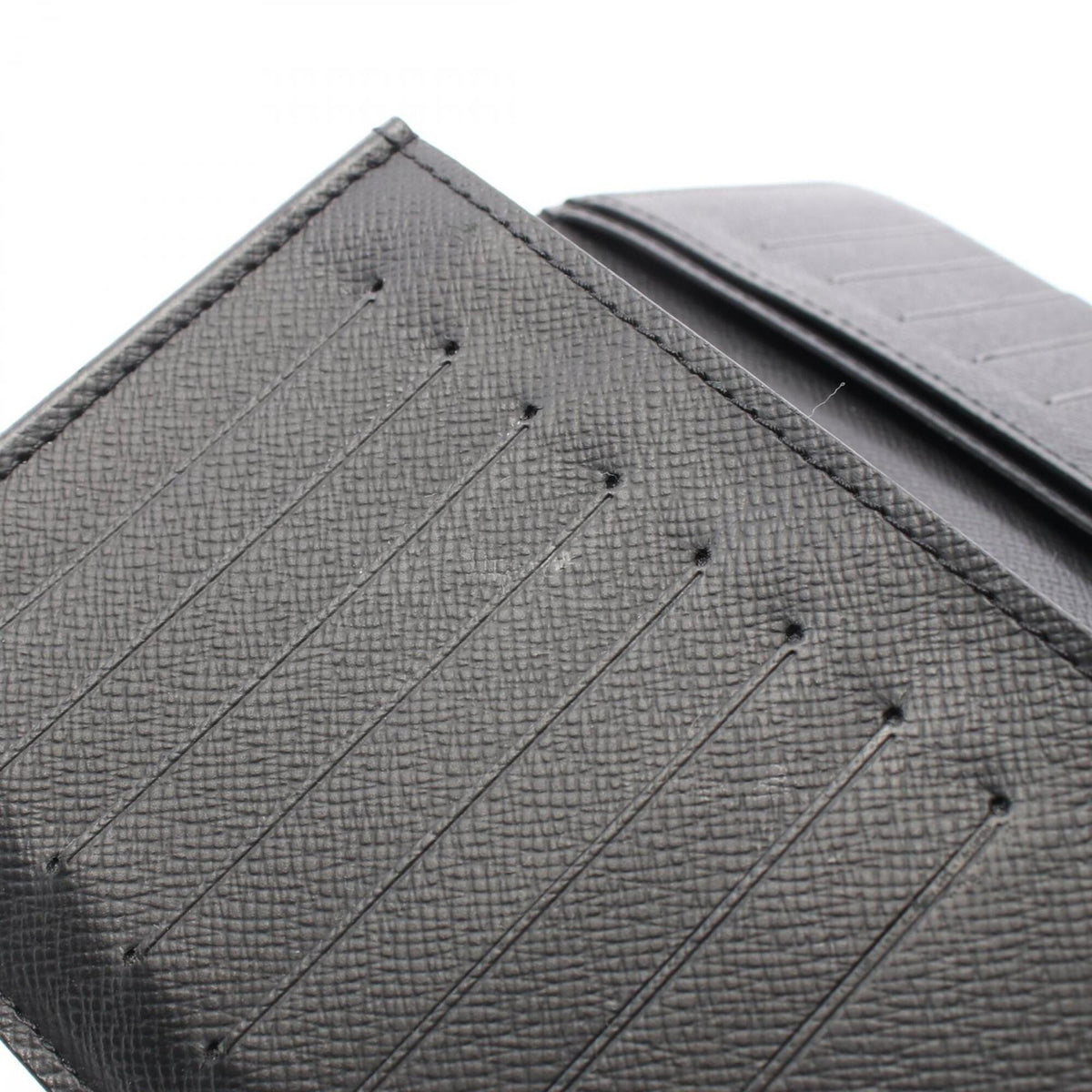 Louis Vuitton Black Leather Pvc Long Wallet (Bi-Fold) (Pre-Owned)