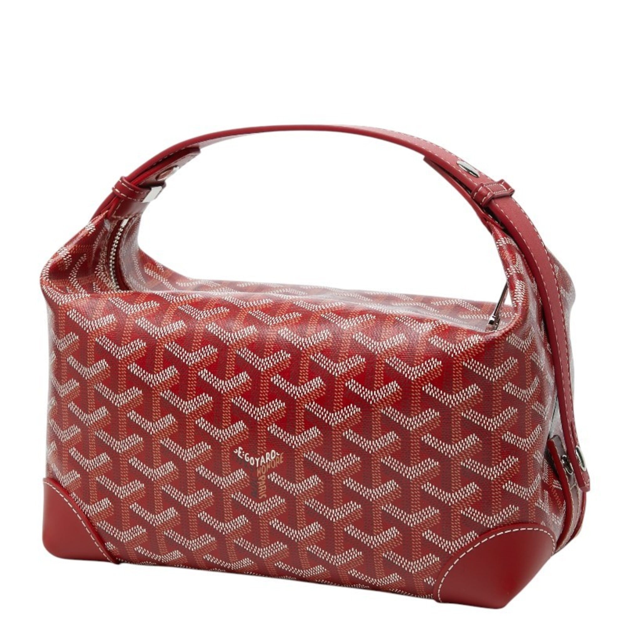 Goyard Red Color Pvc Leather Handbag (Pre-Owned)