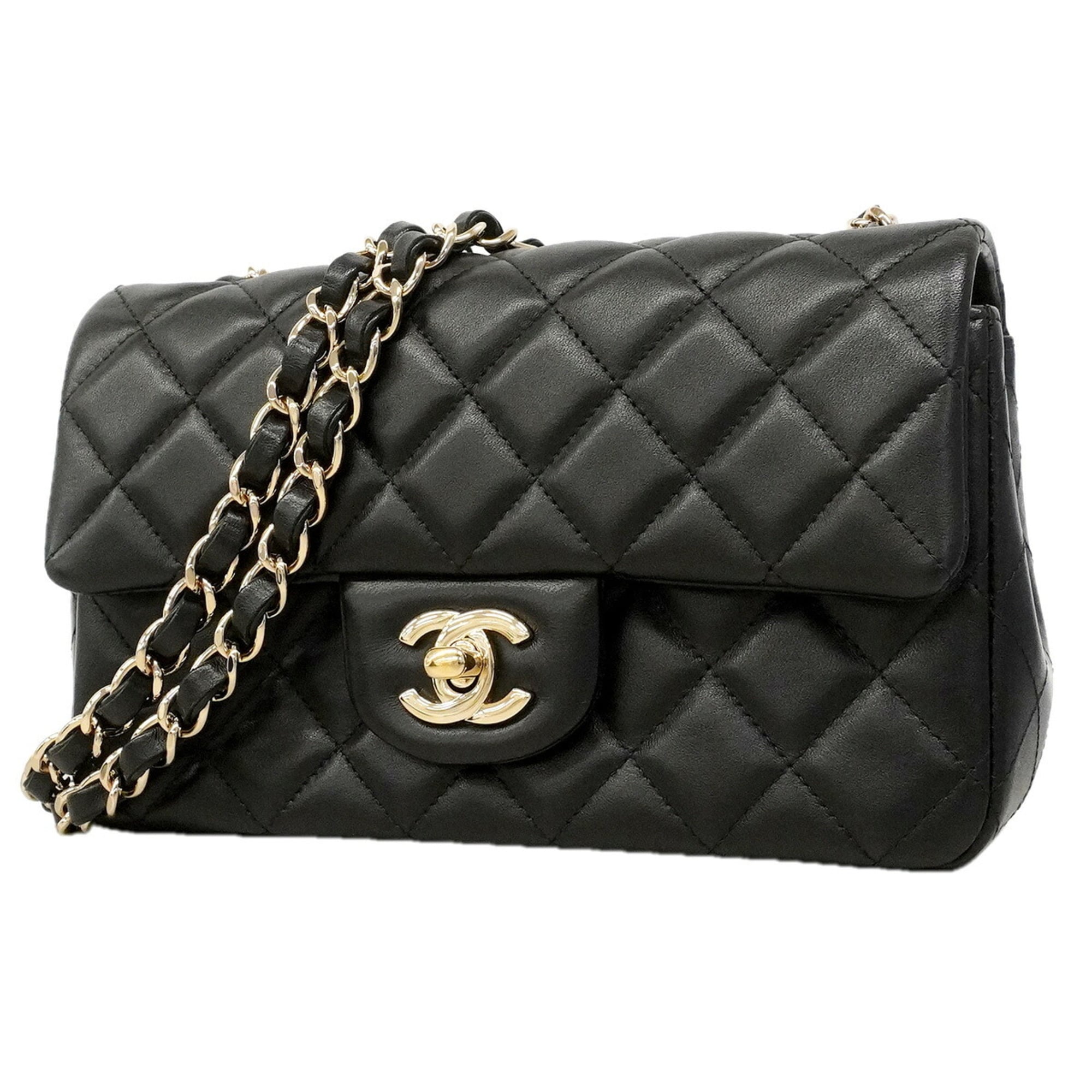 Chanel Black Leather Shoulder Bag (Pre-Owned)