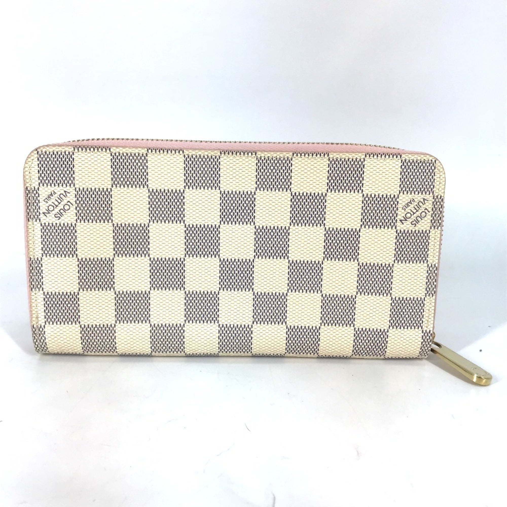 Louis Vuitton Damier Azur Damier Azur Rose Ballerine White Damier Azur Long Wallet (Bi-Fold) (Pre-Owned)