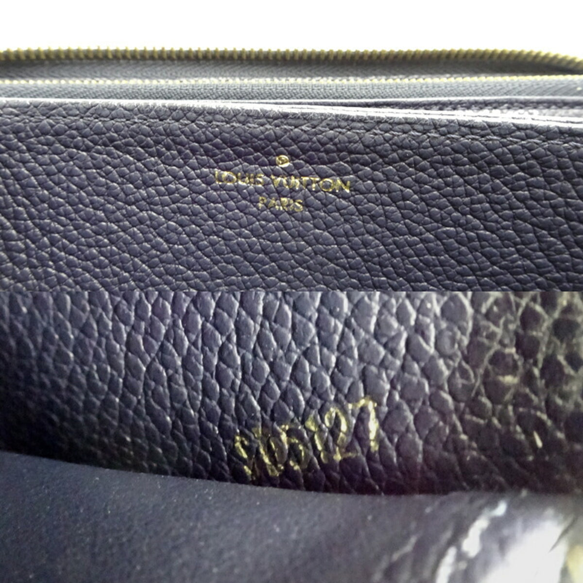 Louis Vuitton Marine Rouge Navy Monogram Empreinte Long Wallet (Bi-Fold) (Pre-Owned)