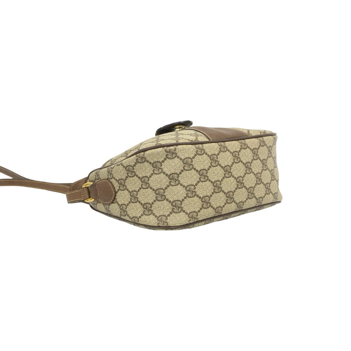 Gucci Brown Green Red Color Leather Pvc Pochette Shoulder Bag (Pre-Owned)